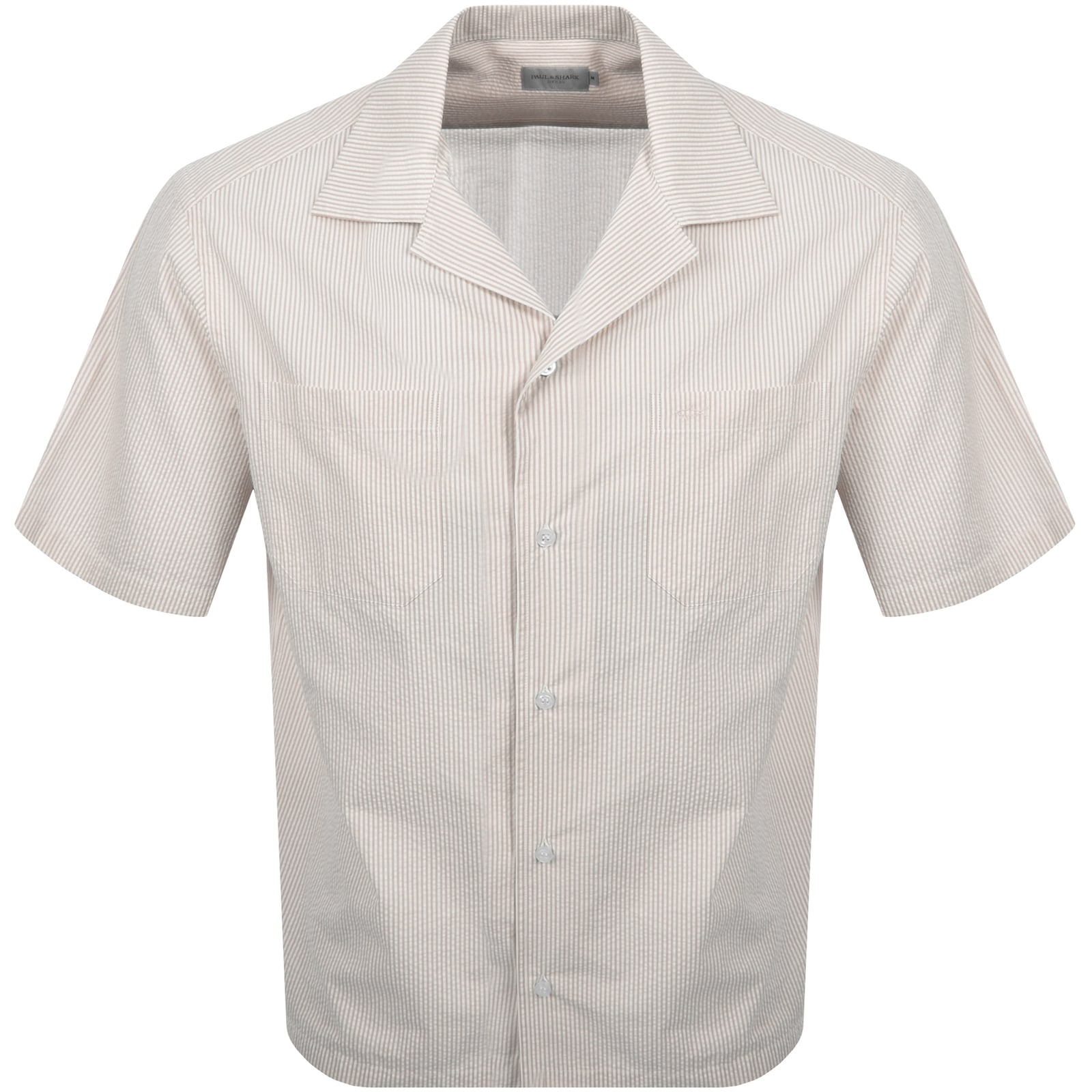Paul &amp; Shark Paul And Shark Riviera Seersucker Shirt Beige In Beige