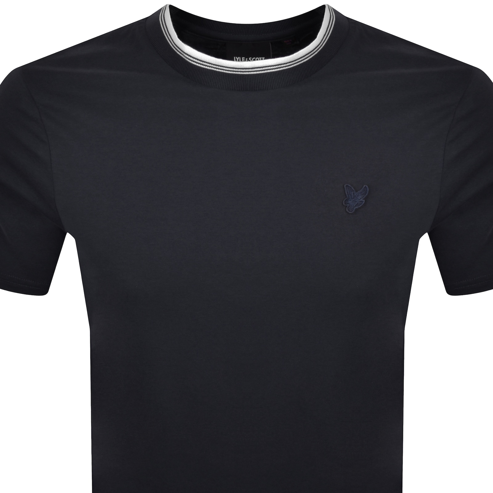 Lyle & Scott Lyle And Scott Tipped T Shirt Navy In Black