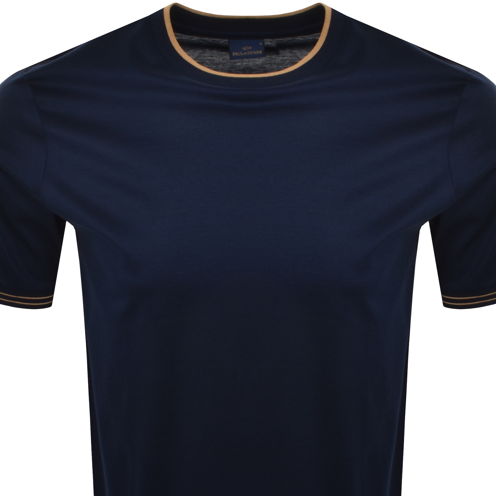 PAUL & SHARK PAUL AND SHARK TIPPED T SHIRT NAVY