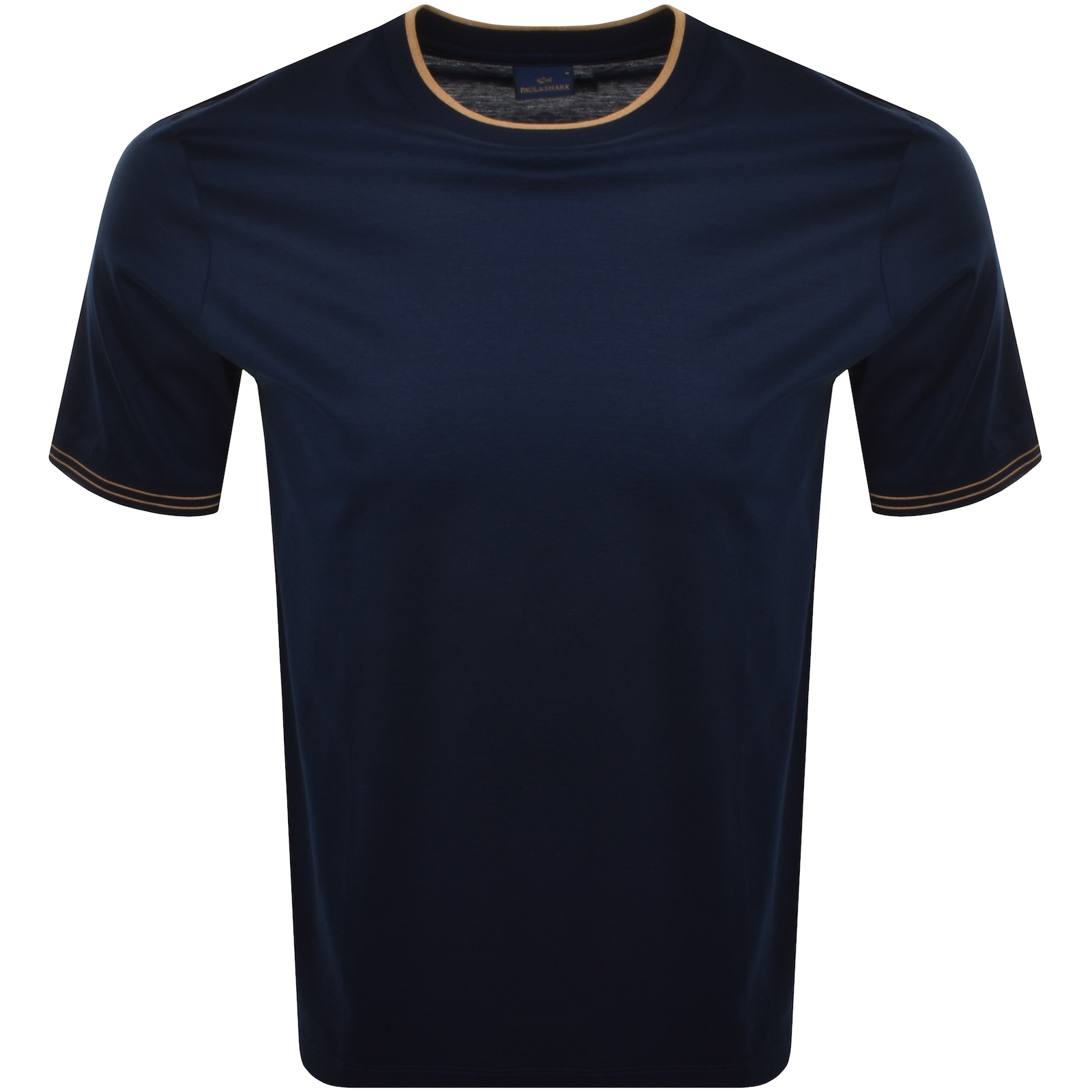 PAUL & SHARK PAUL AND SHARK TIPPED T SHIRT NAVY