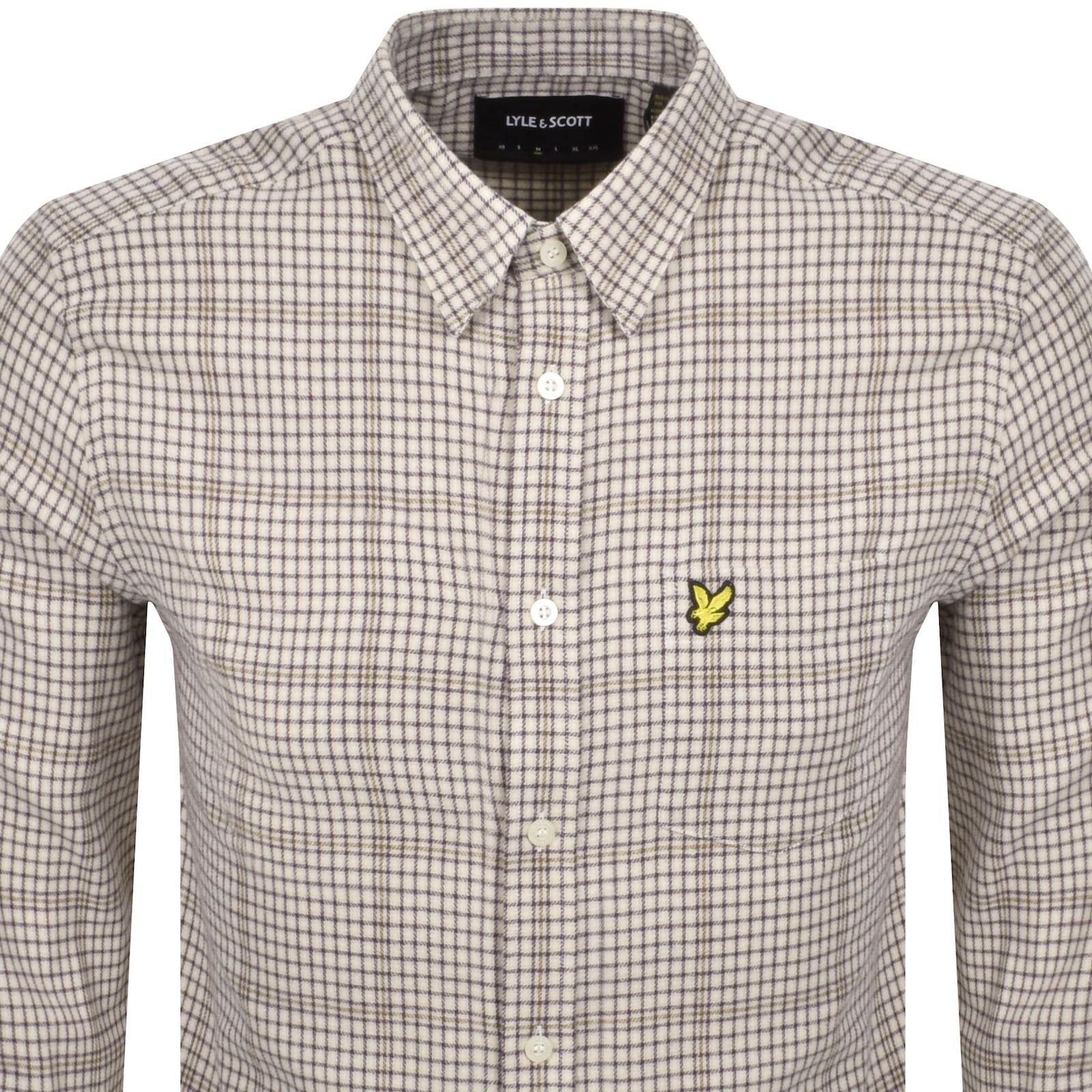 Lyle & Scott Lyle And Scott Houndstooth Check Shirt Beige In Beige