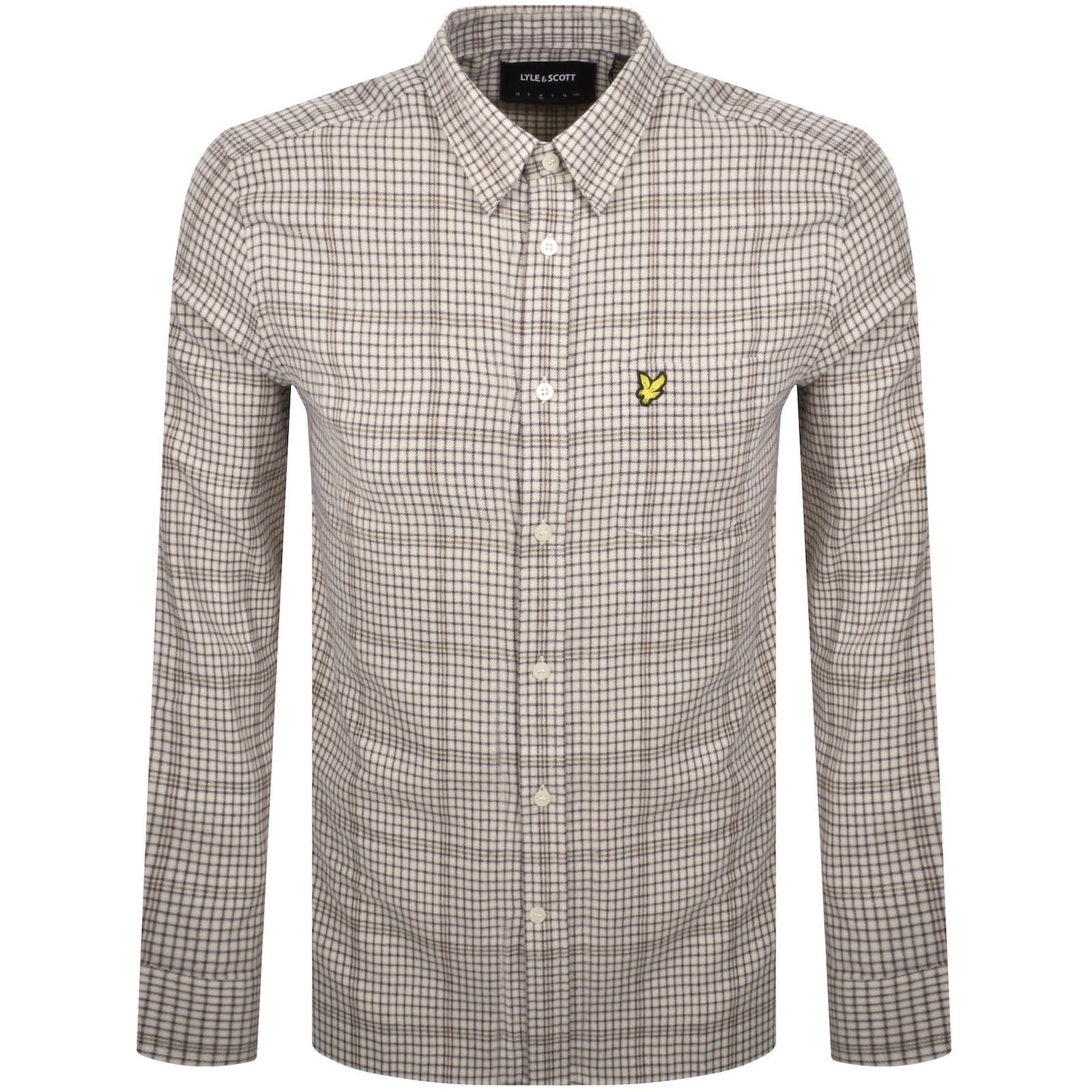 Lyle & Scott Lyle And Scott Houndstooth Check Shirt Beige In Beige