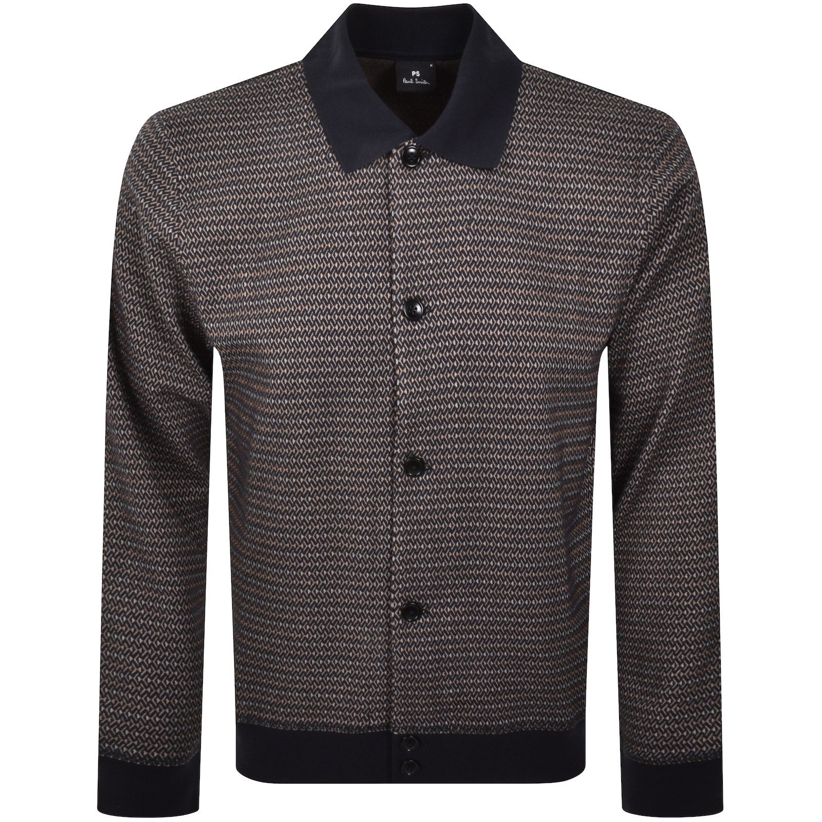 PAUL SMITH PAUL SMITH BUTTON THROUGH JERSEY JACKET NAVY