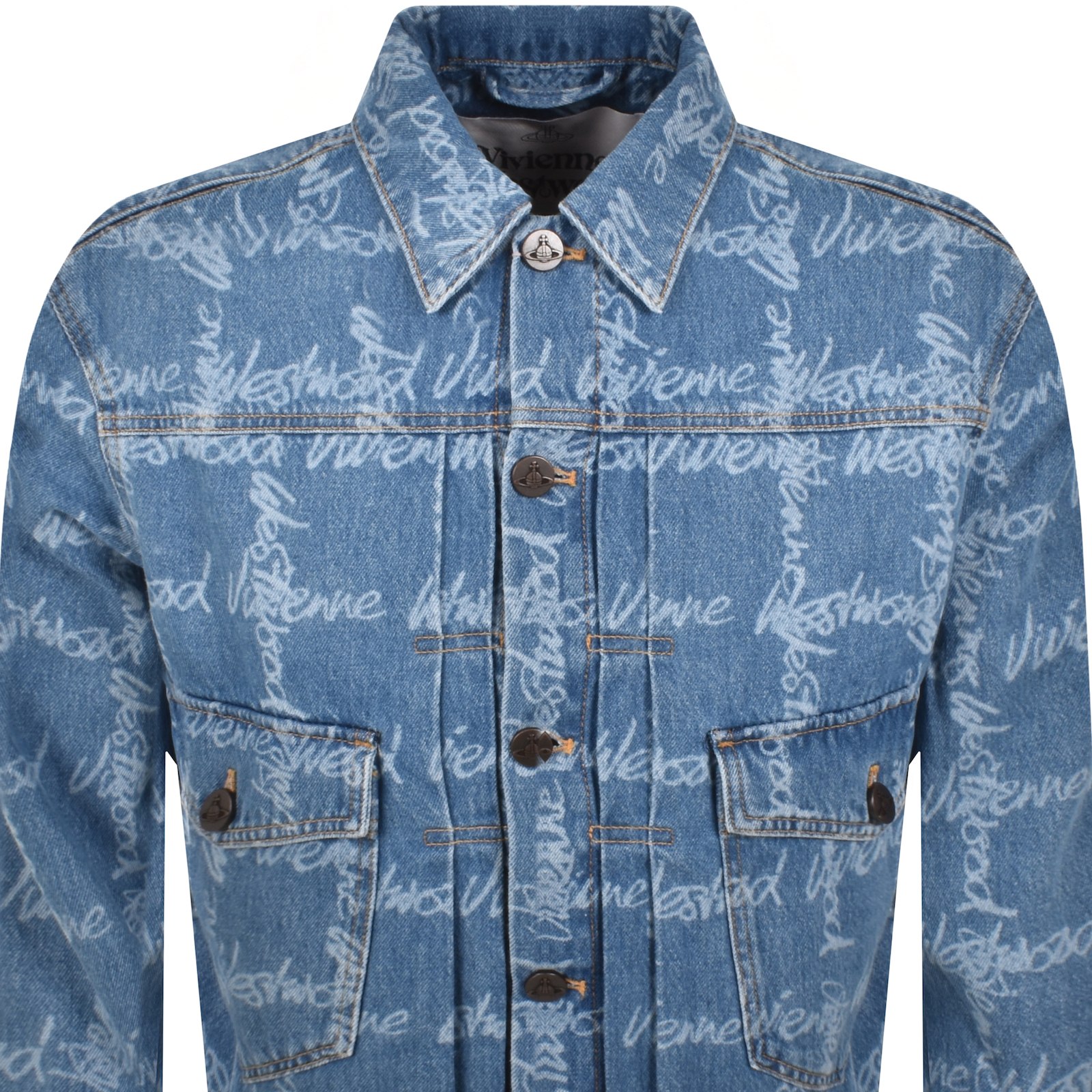Vivienne Westwood Marlene Jacket Laser Denim Vw-grid-blue Xl Men In Blue
