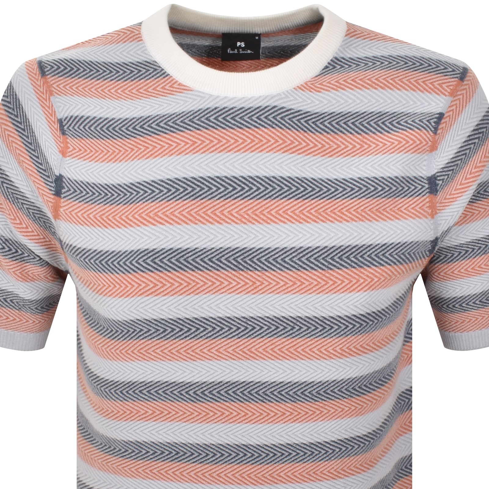 Paul Smith Knit Stripe T Shirt White In White