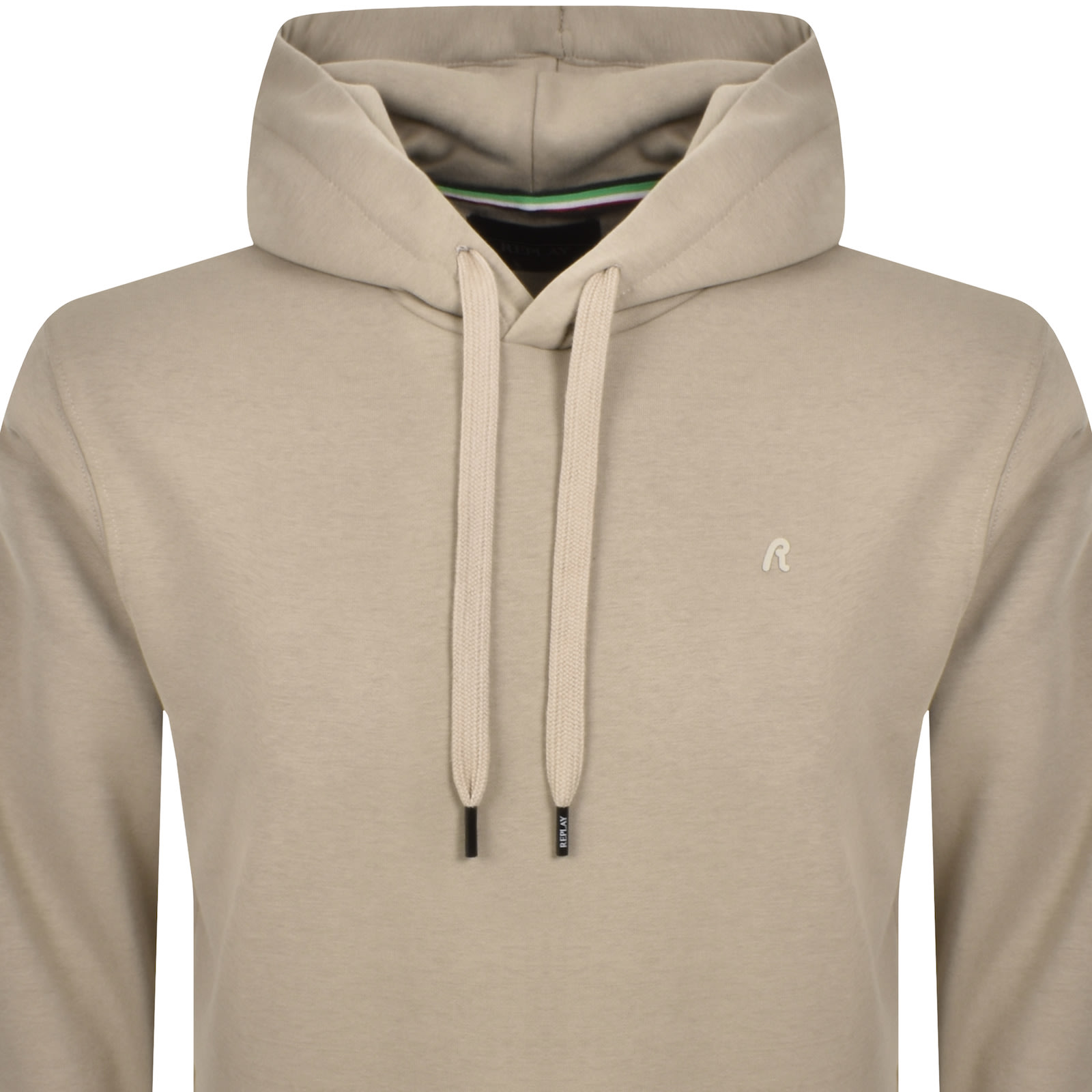Replay Fleece Hoodie Stone Beige In Nude