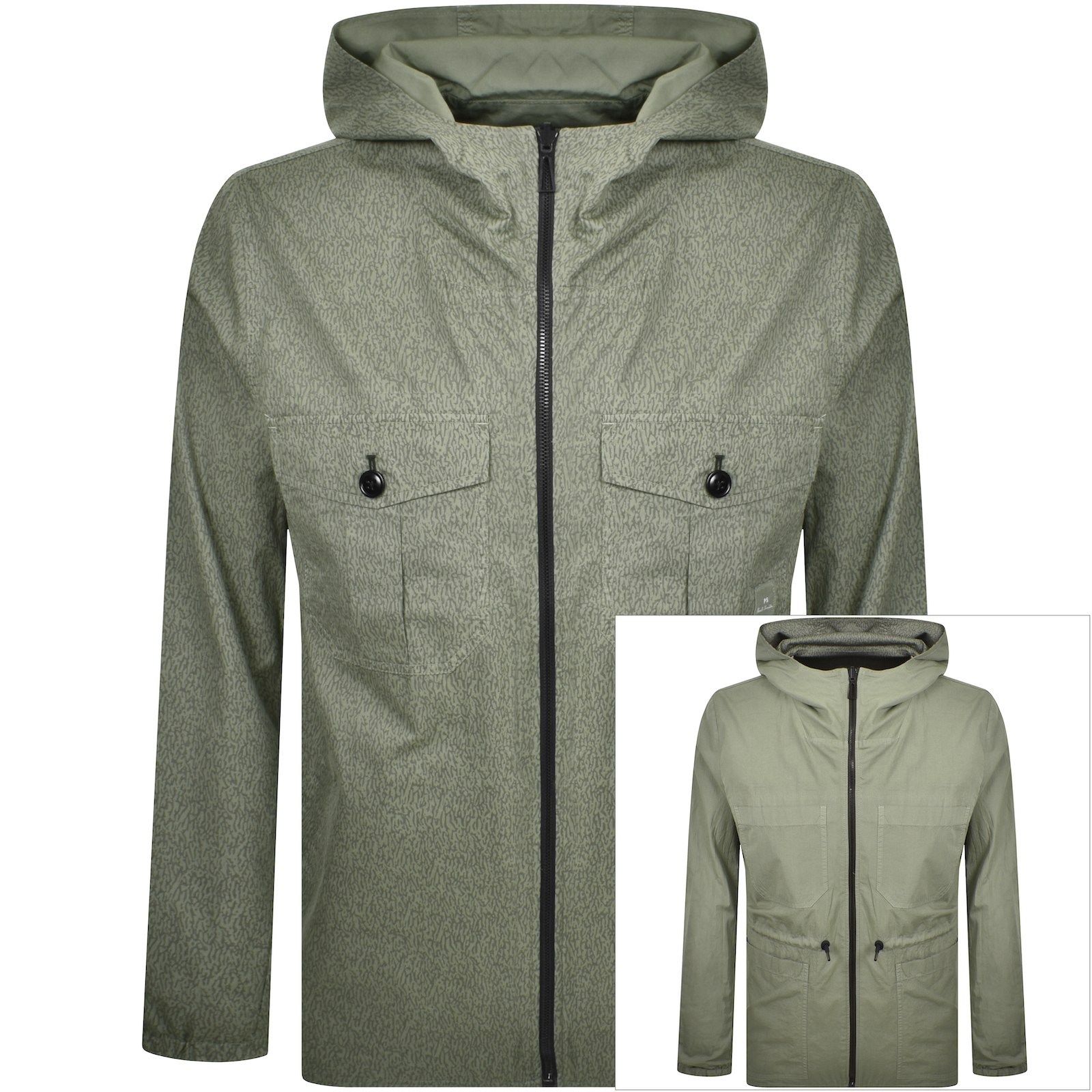 PAUL SMITH PAUL SMITH REVERSIBLE HOODED JACKET GREEN