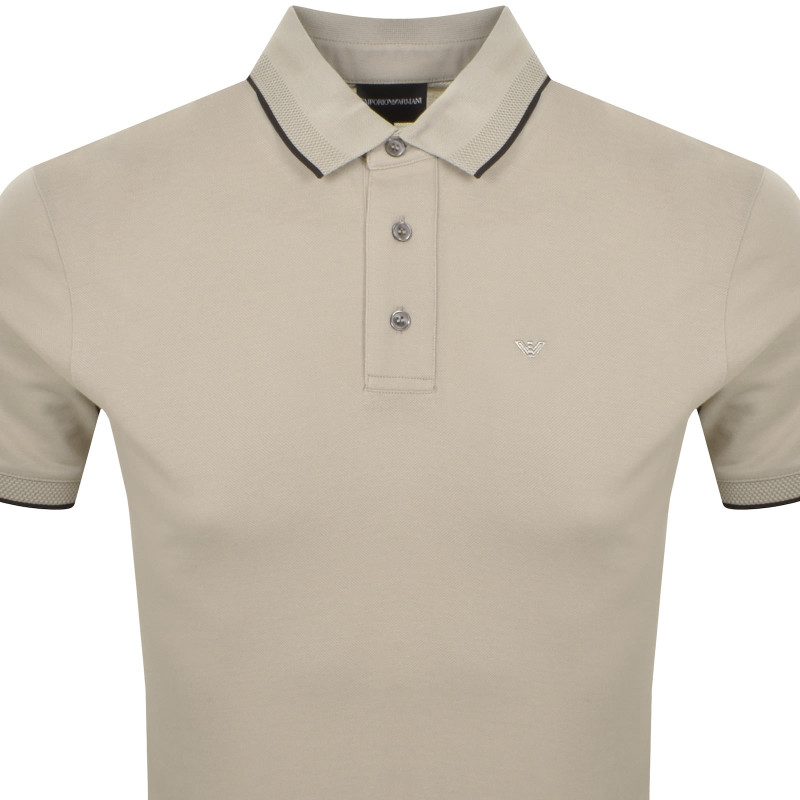ARMANI COLLEZIONI EMPORIO ARMANI SHORT SLEEVED POLO T SHIRT BEIGE