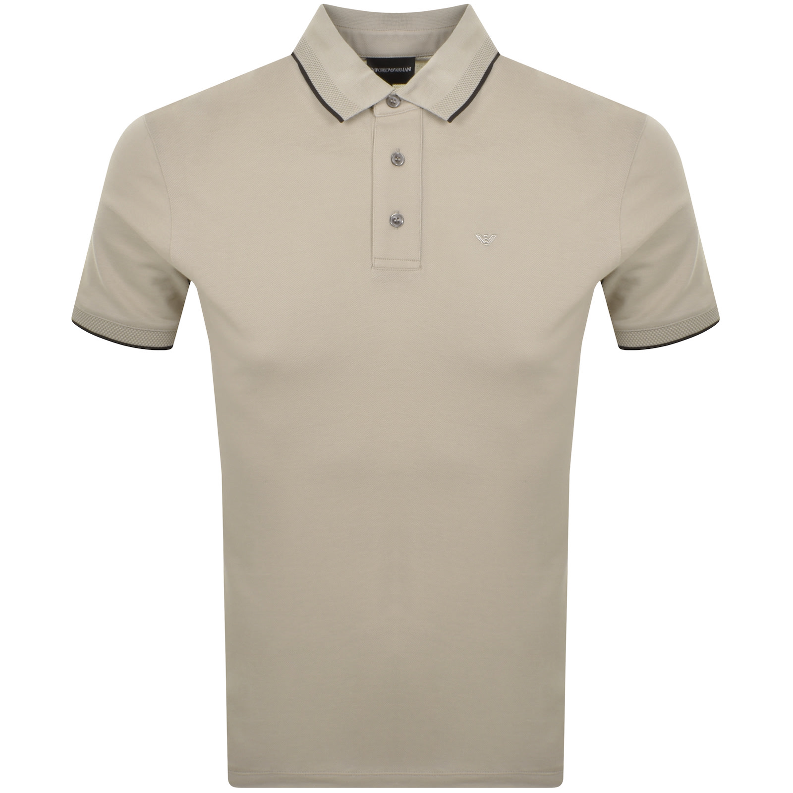 ARMANI COLLEZIONI EMPORIO ARMANI SHORT SLEEVED POLO T SHIRT BEIGE