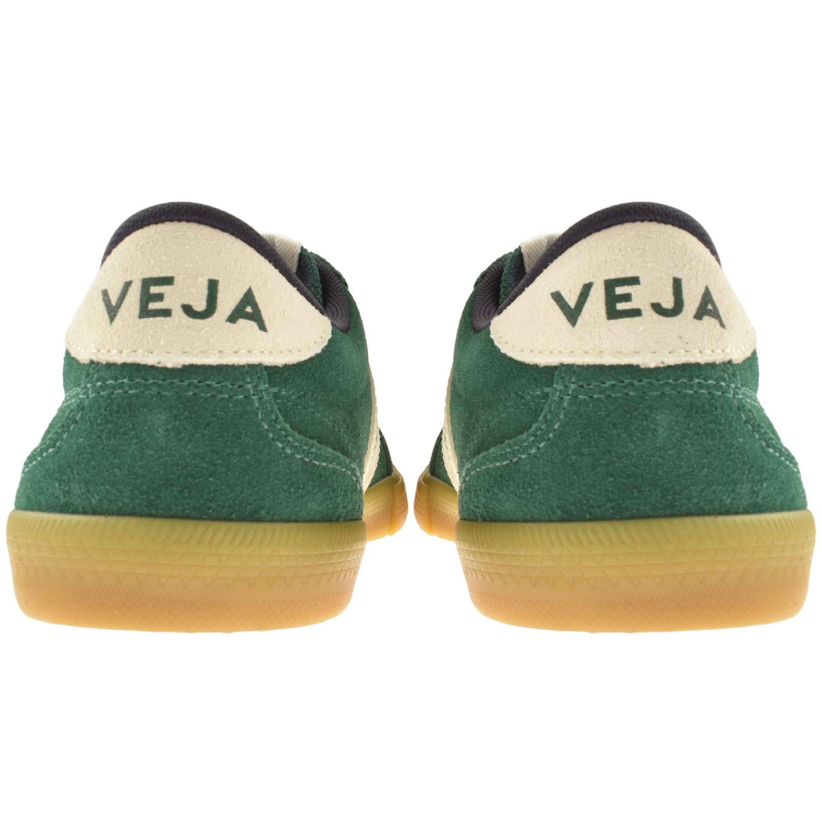 Shop Veja Volley Suede Trainers Green