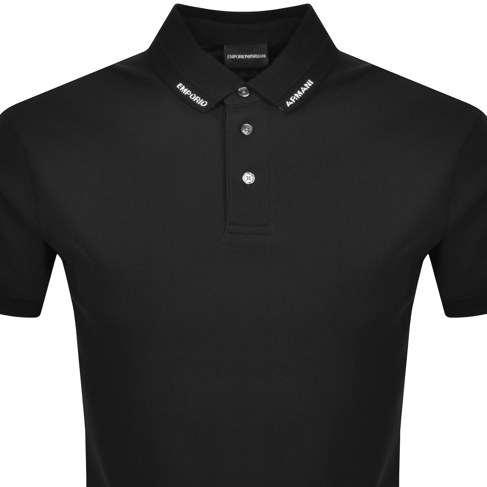 ARMANI COLLEZIONI EMPORIO ARMANI SHORT SLEEVED POLO T SHIRT BLACK