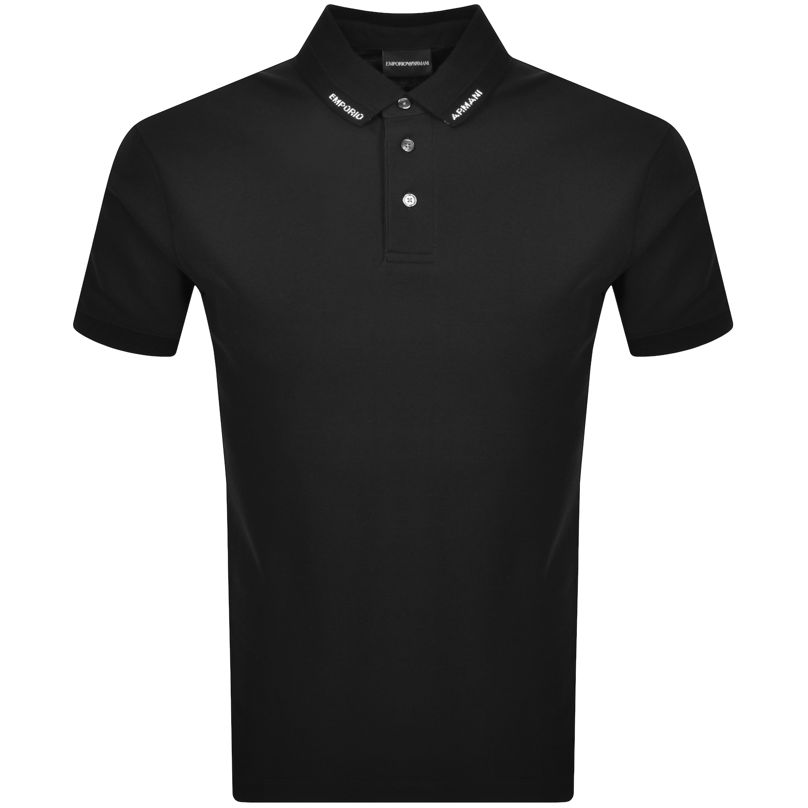 ARMANI COLLEZIONI EMPORIO ARMANI SHORT SLEEVED POLO T SHIRT BLACK