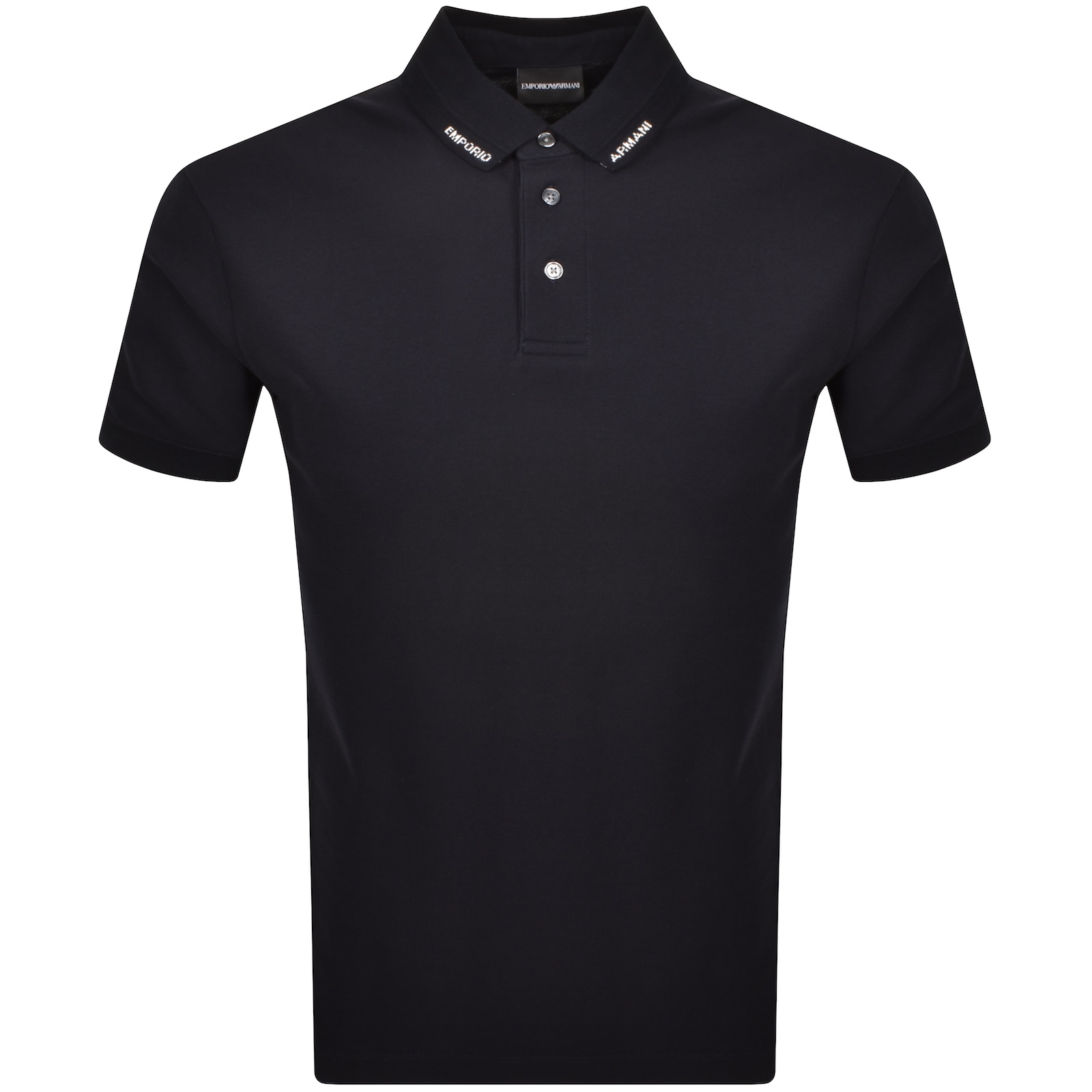 ARMANI COLLEZIONI EMPORIO ARMANI SHORT SLEEVED POLO T SHIRT NAVY