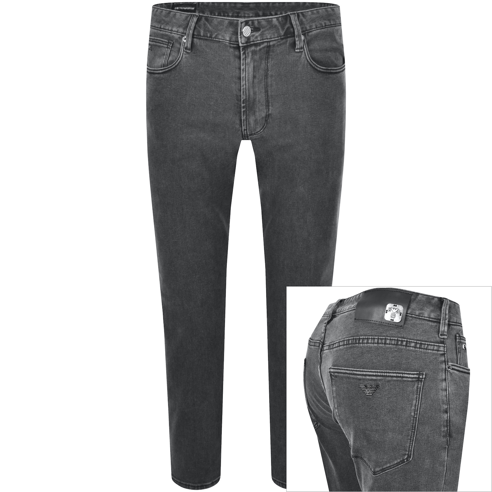 Shop Armani Collezioni Emporio Armani J06 Slim Fit Jeans Light Grey