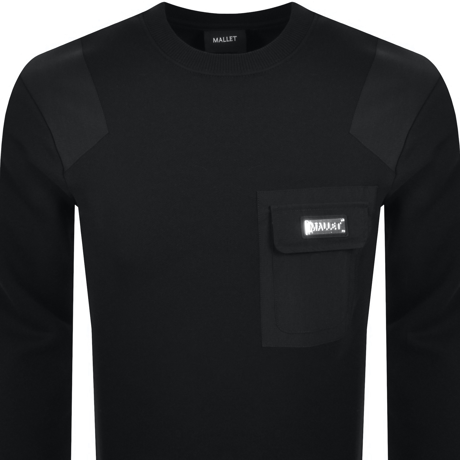 Mallet Nylon Patch Sweatshirt Black In Black