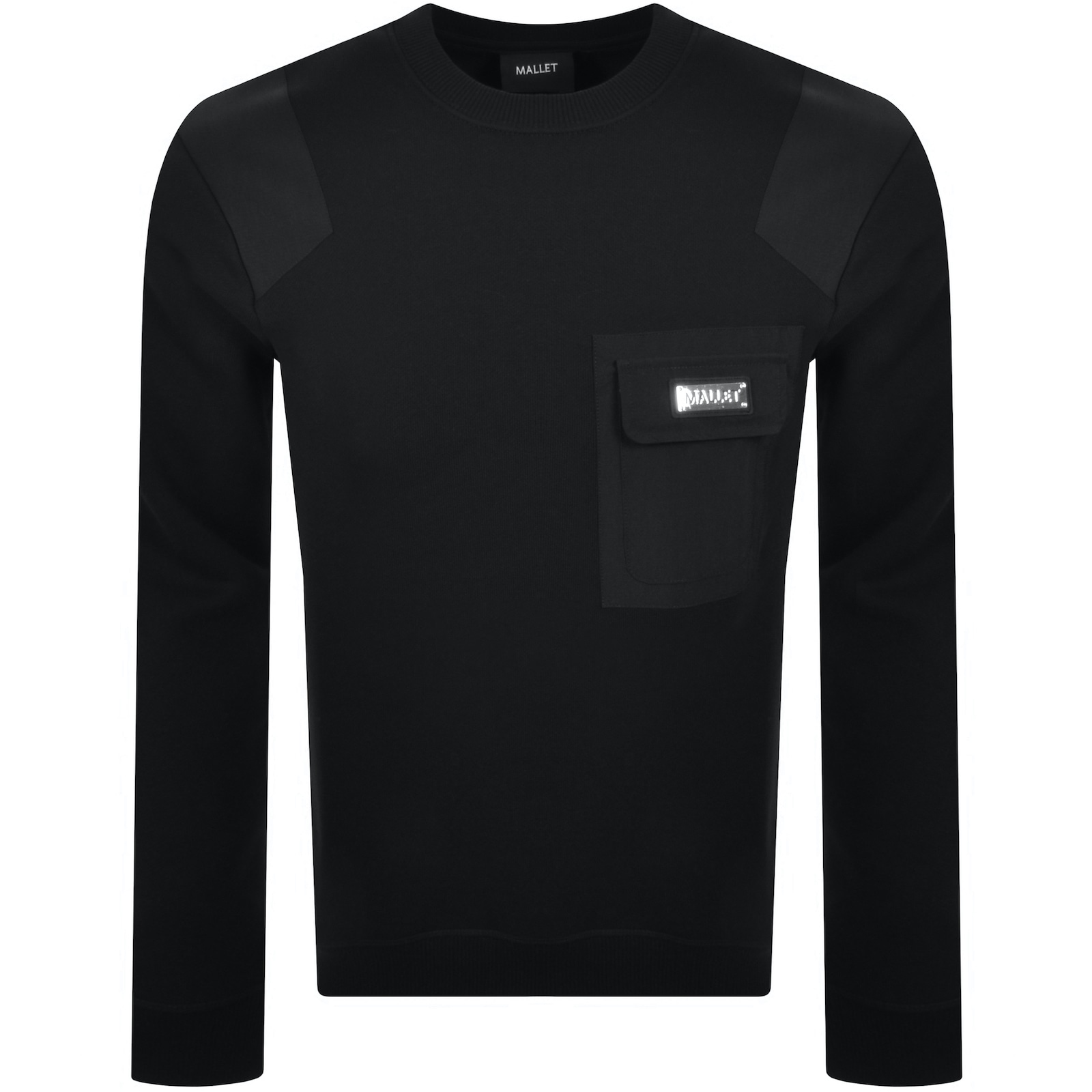 Mallet Nylon Patch Sweatshirt Black In Black