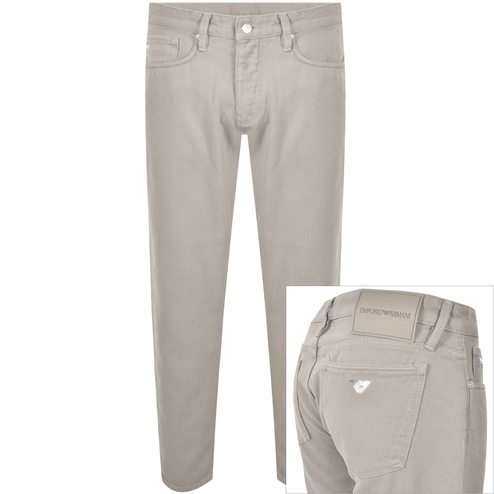 Shop Armani Collezioni Emporio Armani J75 Slim Fit Jeans Roasted Cashew In Beige