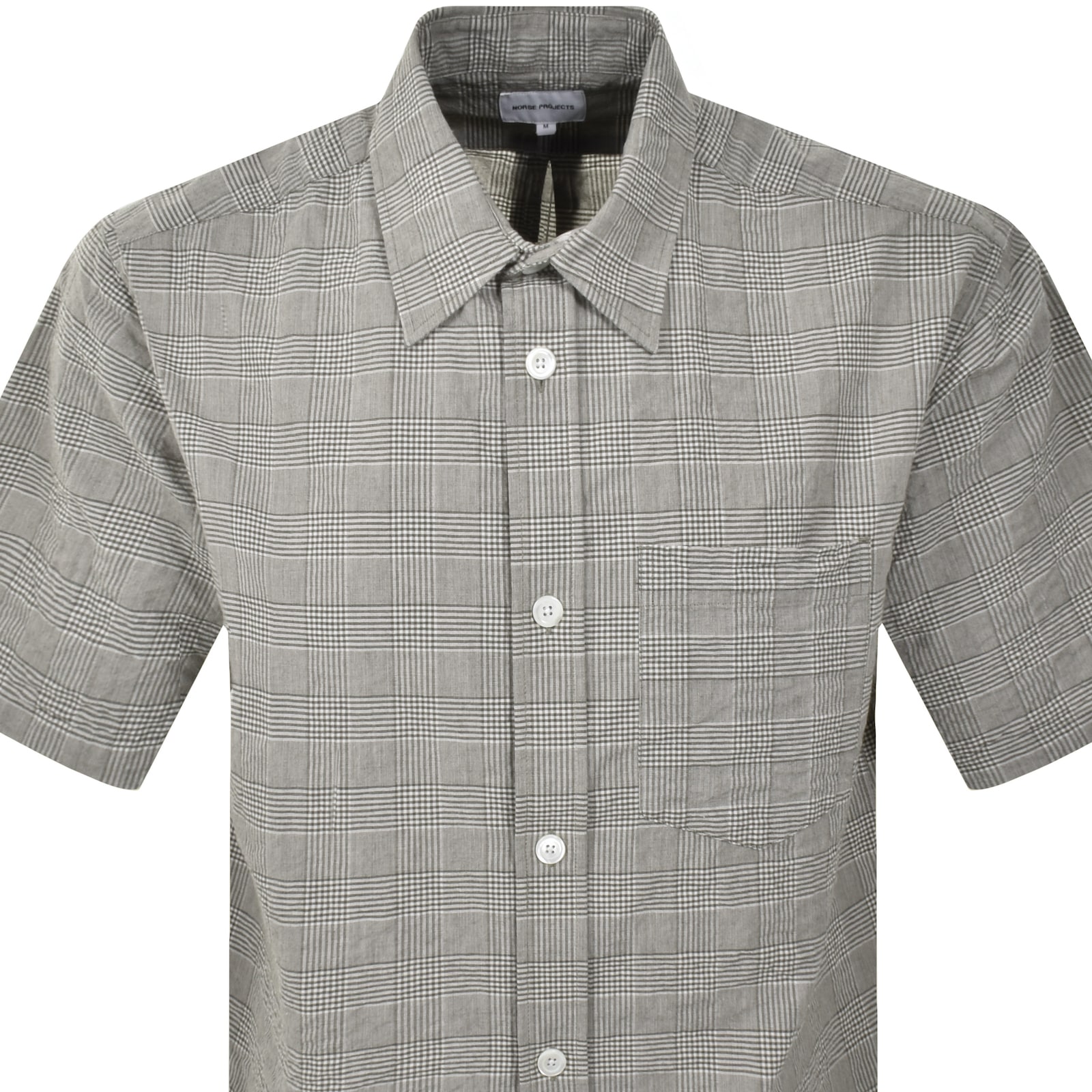 Norse Projects Oversized Check Shirt Moss Green In Green
