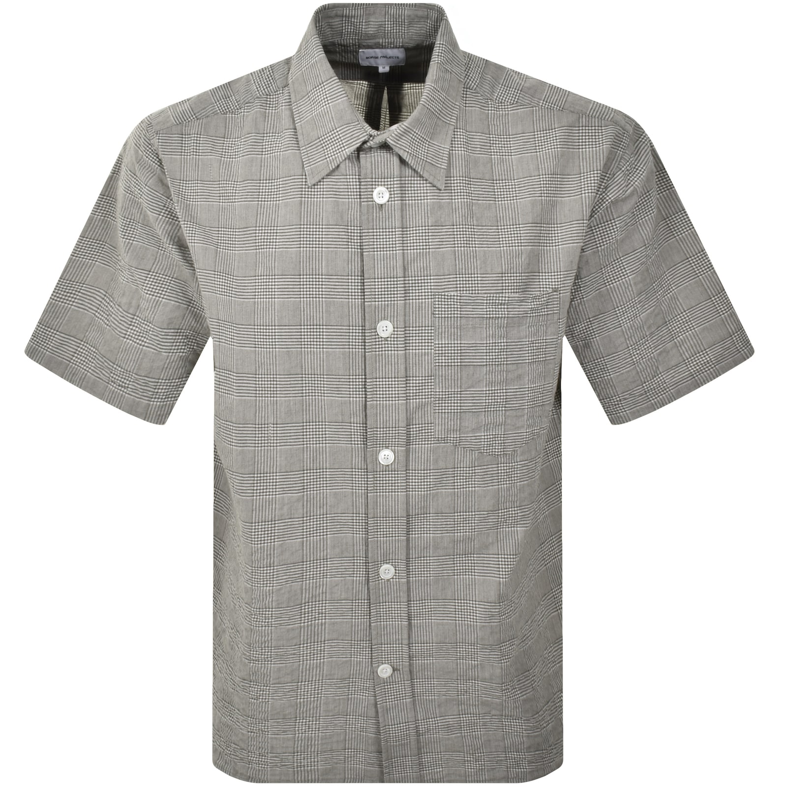 Norse Projects Oversized Check Shirt Moss Green In Green