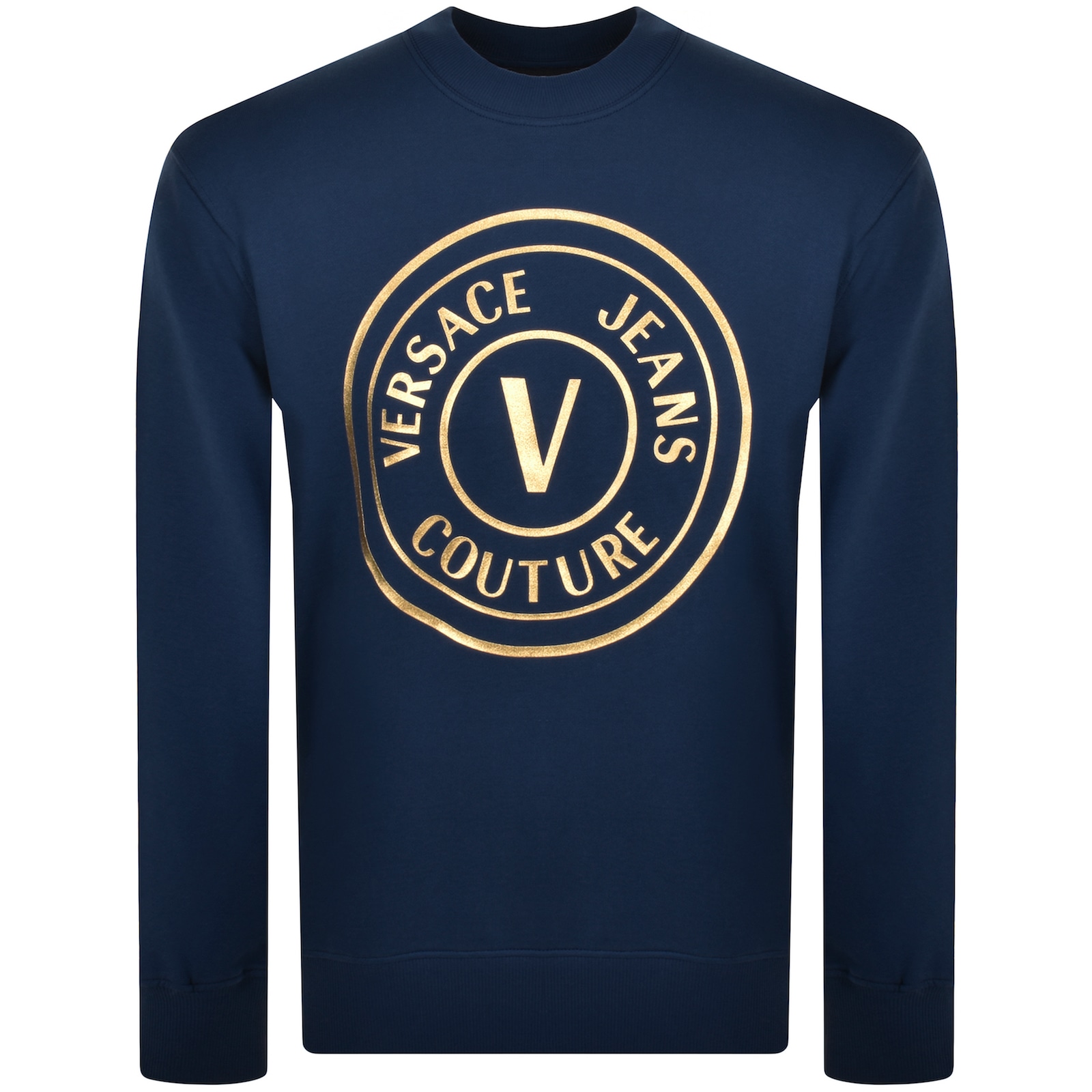 Versace Jeans Couture Logo Sweatshirt Navy In Blue