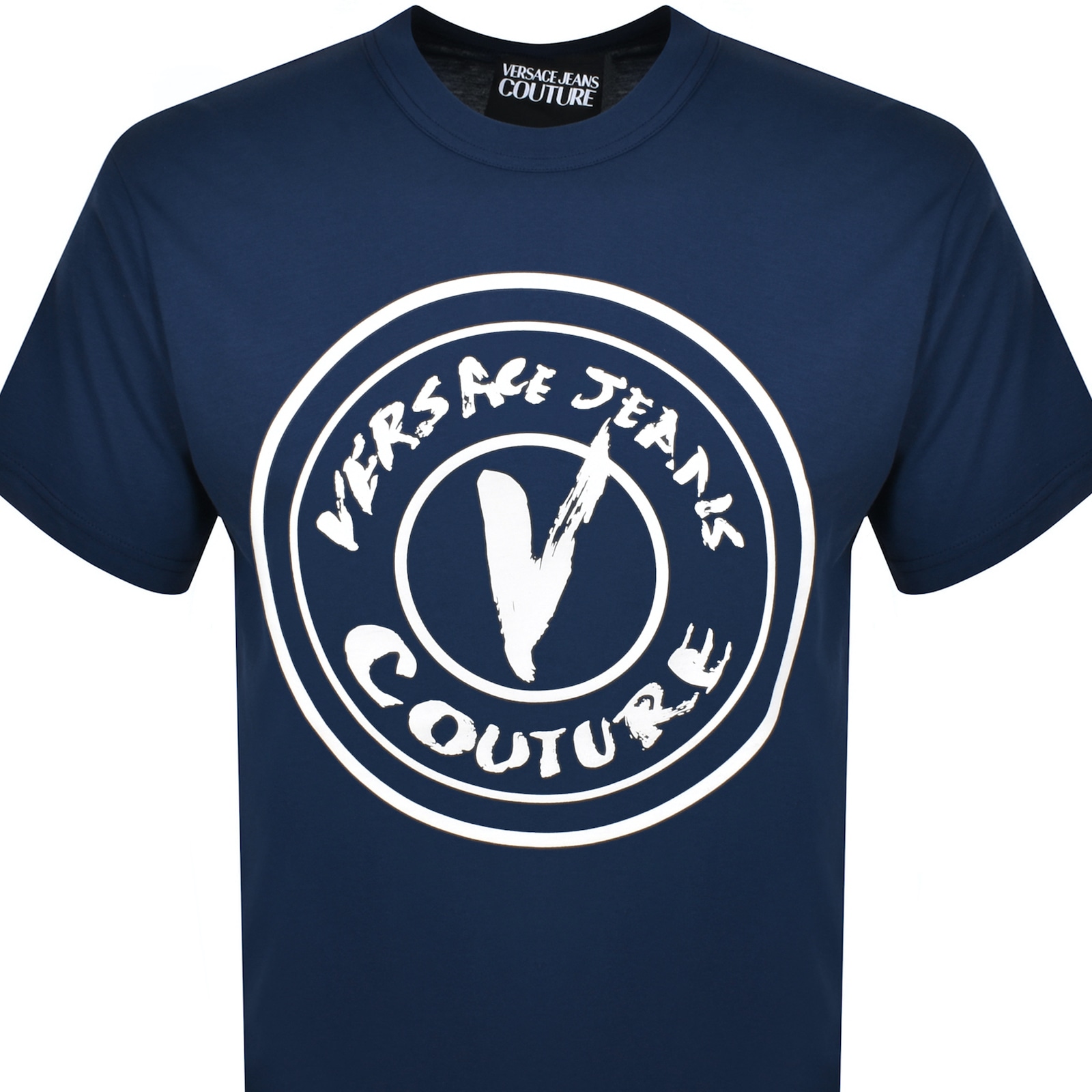 Versace Jeans Logo-print T-shirt In Blue