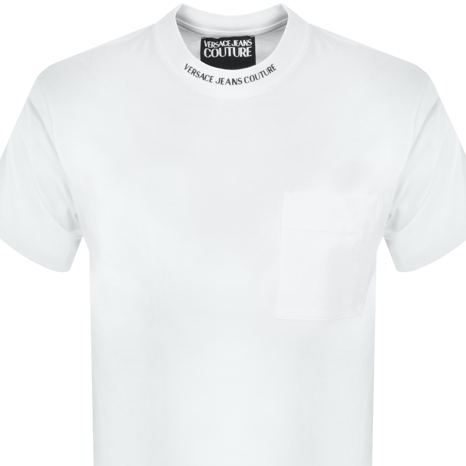 Versace Jeans Couture Collar T Shirt White In White