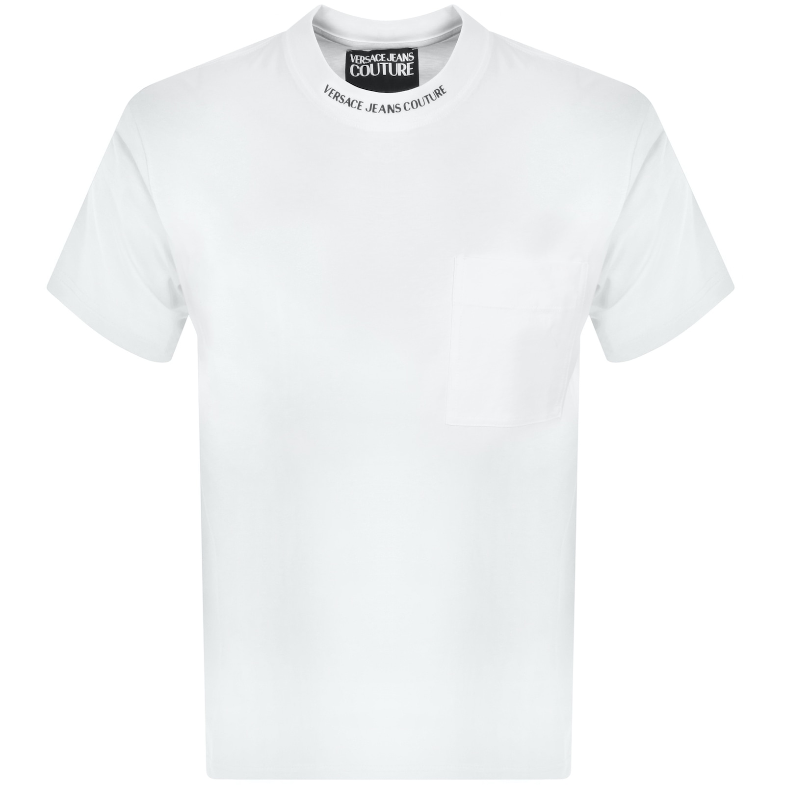 Versace Jeans Couture Collar T Shirt White In White