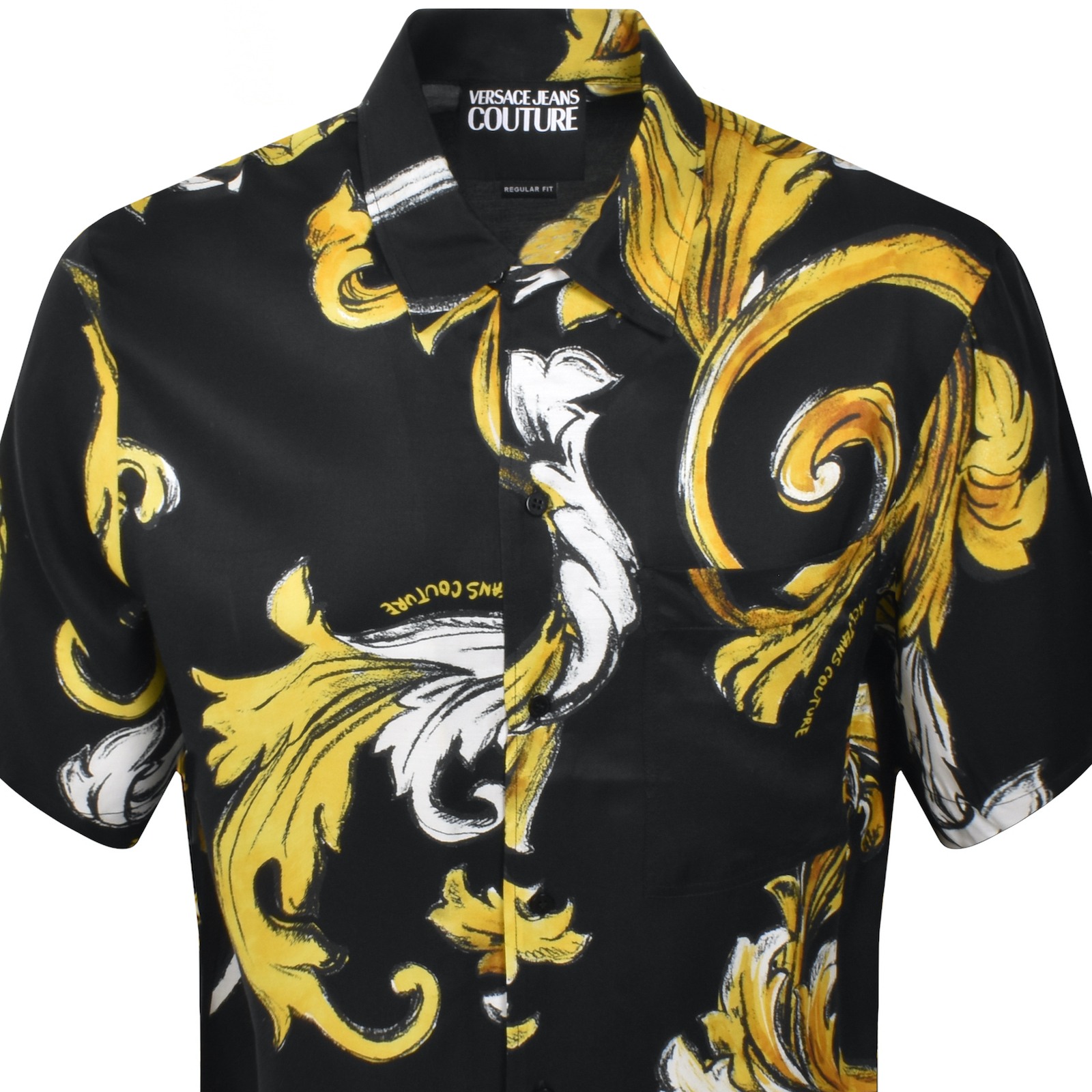Versace Jeans Couture All Over Print Shirt Black In Black