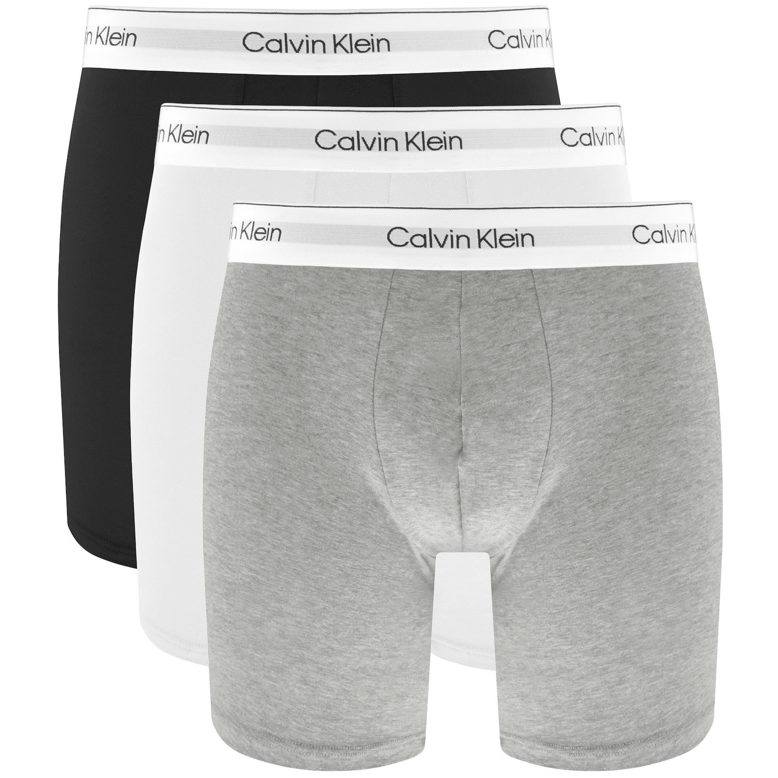 Calvin Klein Underwear 3 Pack Boxer Briefs In Gray