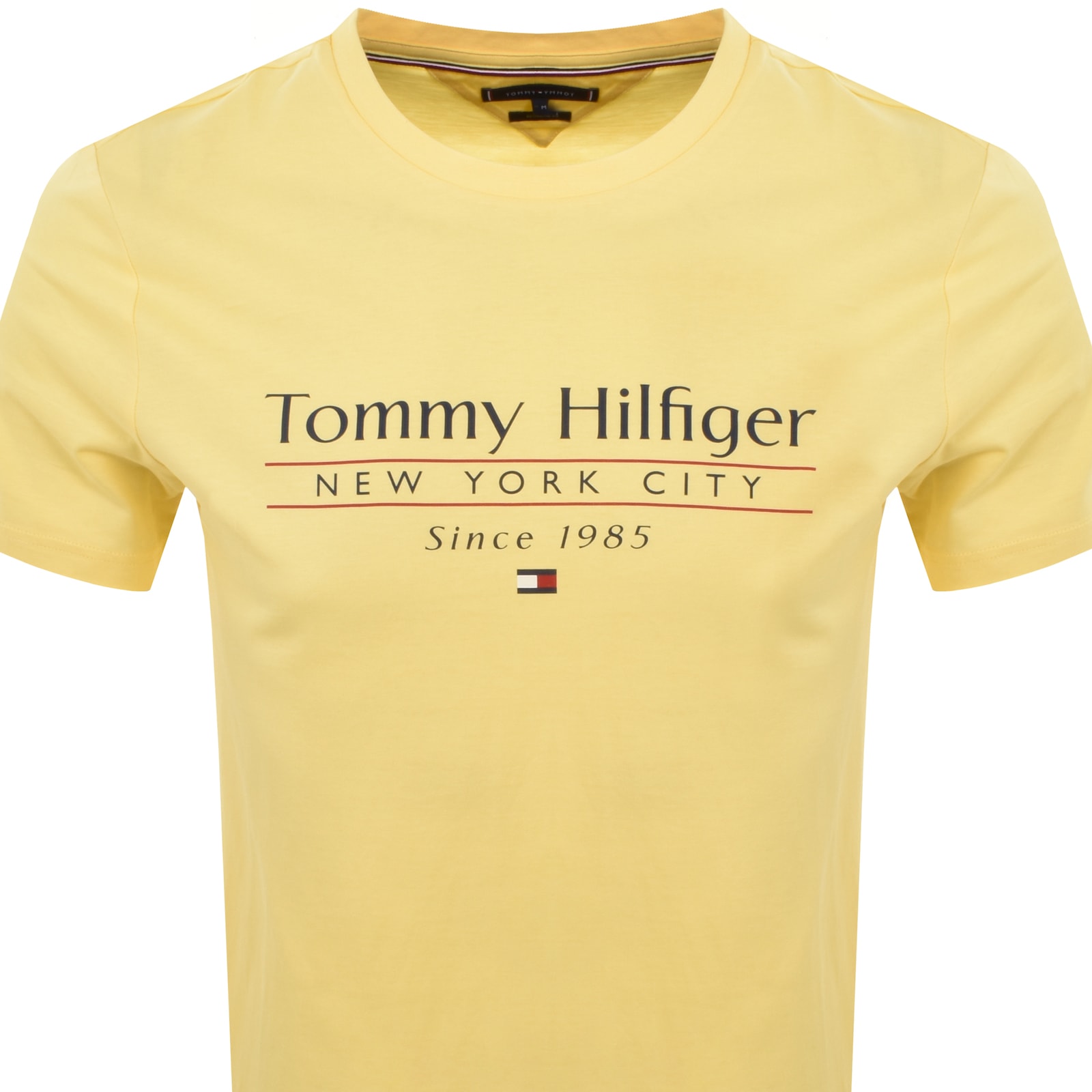 Shop Tommy Hilfiger Center Stack T Shirt Yellow