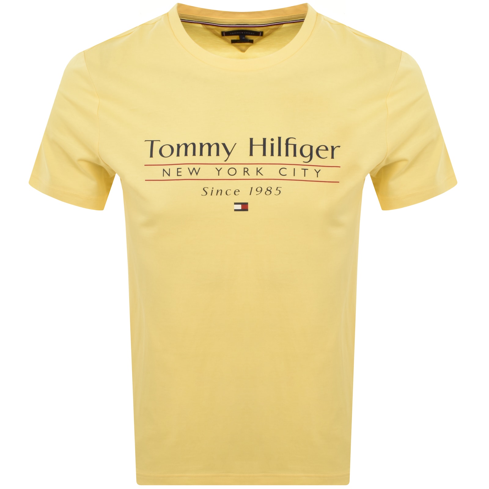 Shop Tommy Hilfiger Center Stack T Shirt Yellow