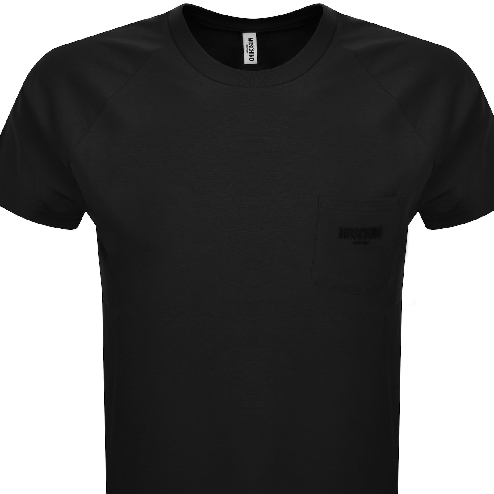 Moschino Swim Logo T Shirt Black In Black