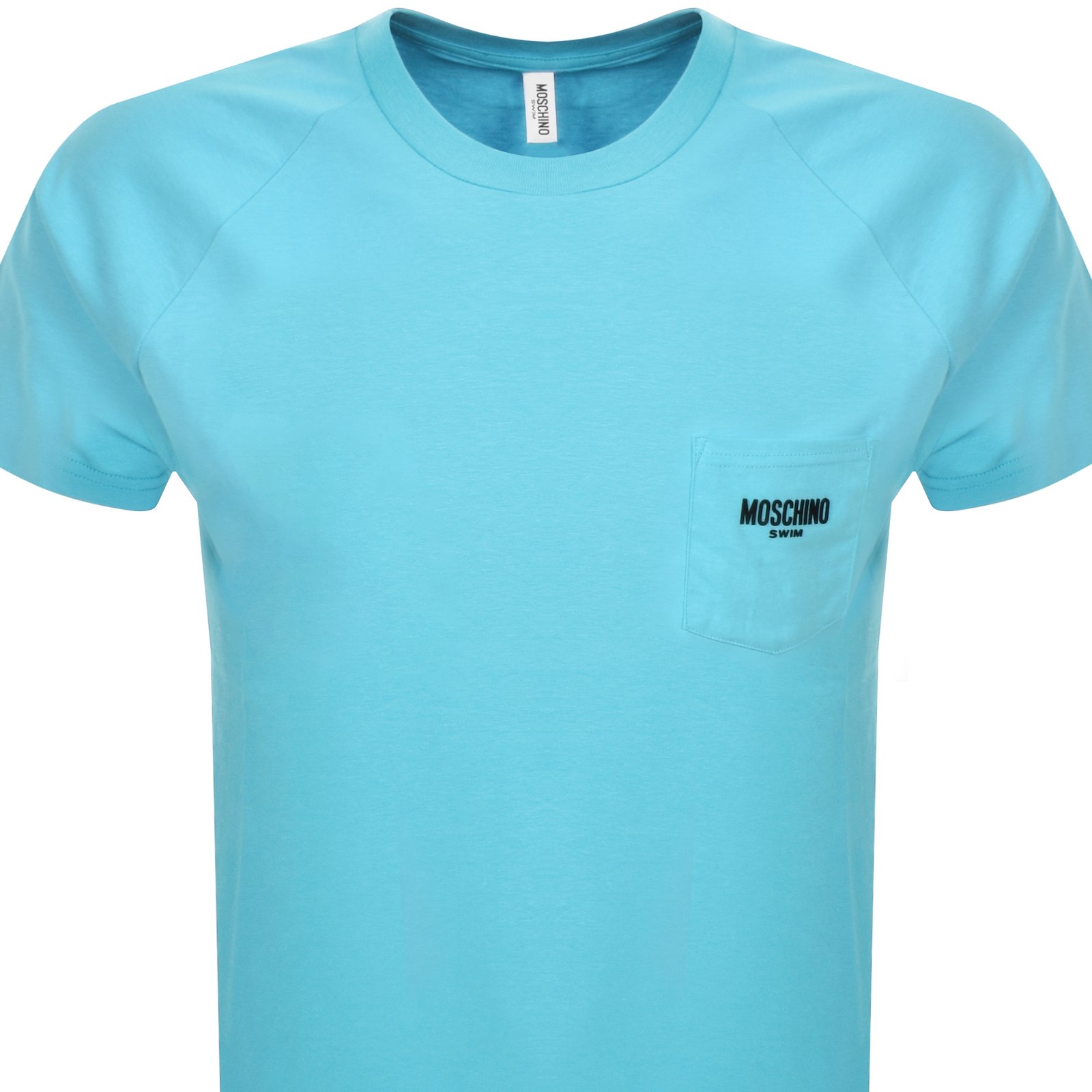 Moschino Swim Logo T Shirt Blue In Blue