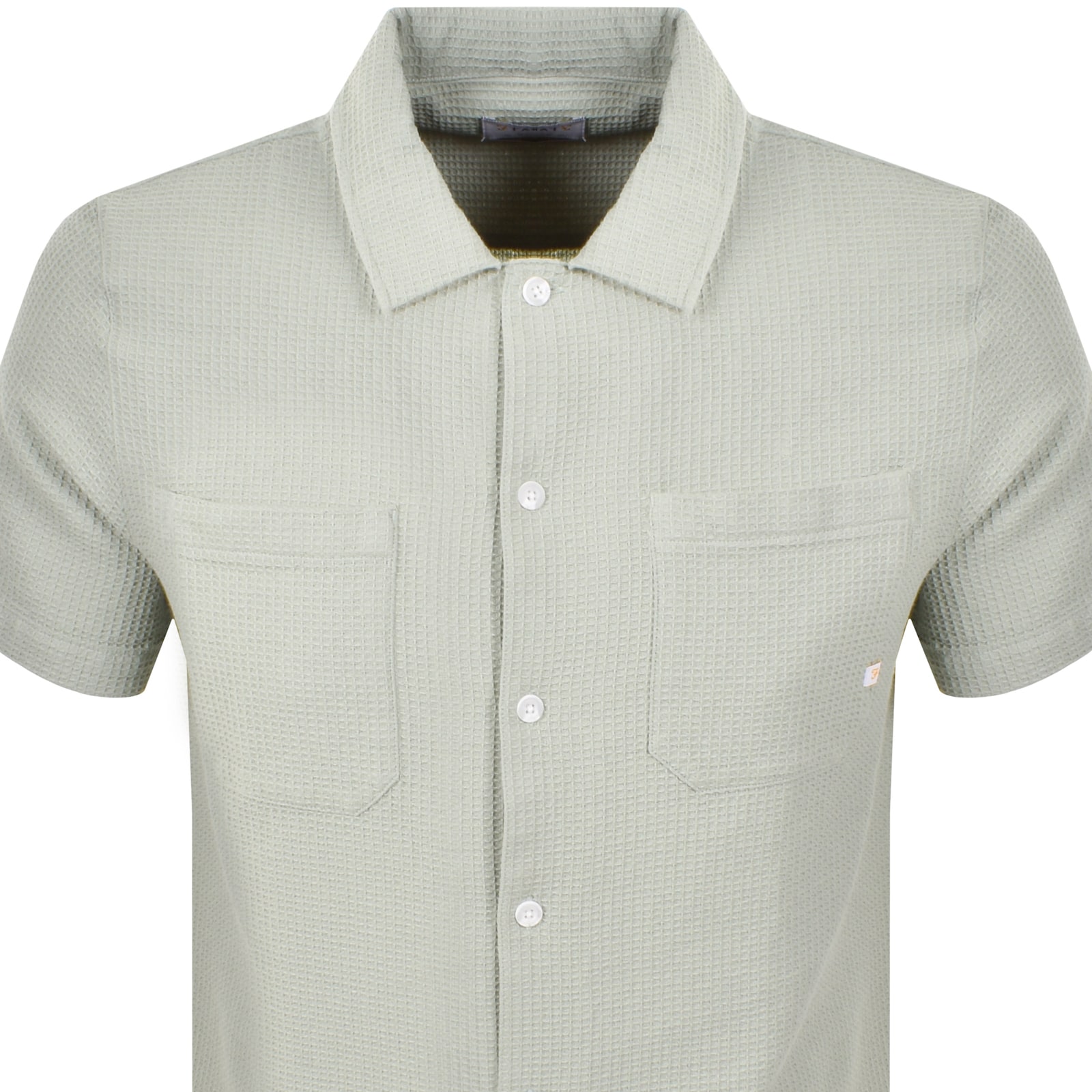 Farah Vintage Farah Judson Waffle Shirt Grove Green In Green