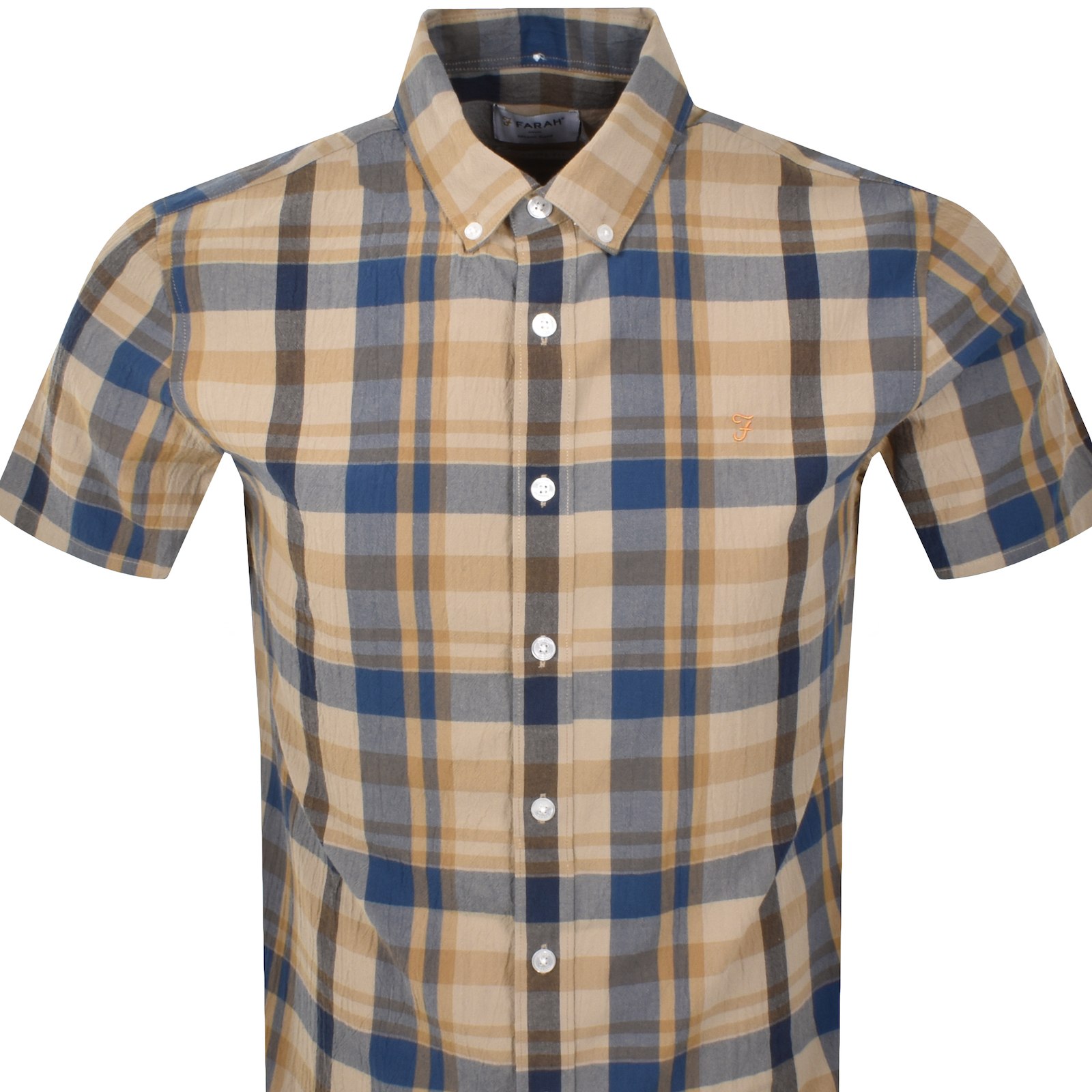 Farah Vintage Farah Wylan Check Shirt Hazelnut Brown In Brown