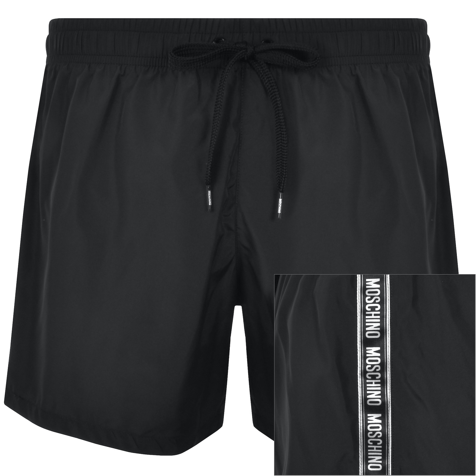 Moschino Logo Swim Shorts Black In Black