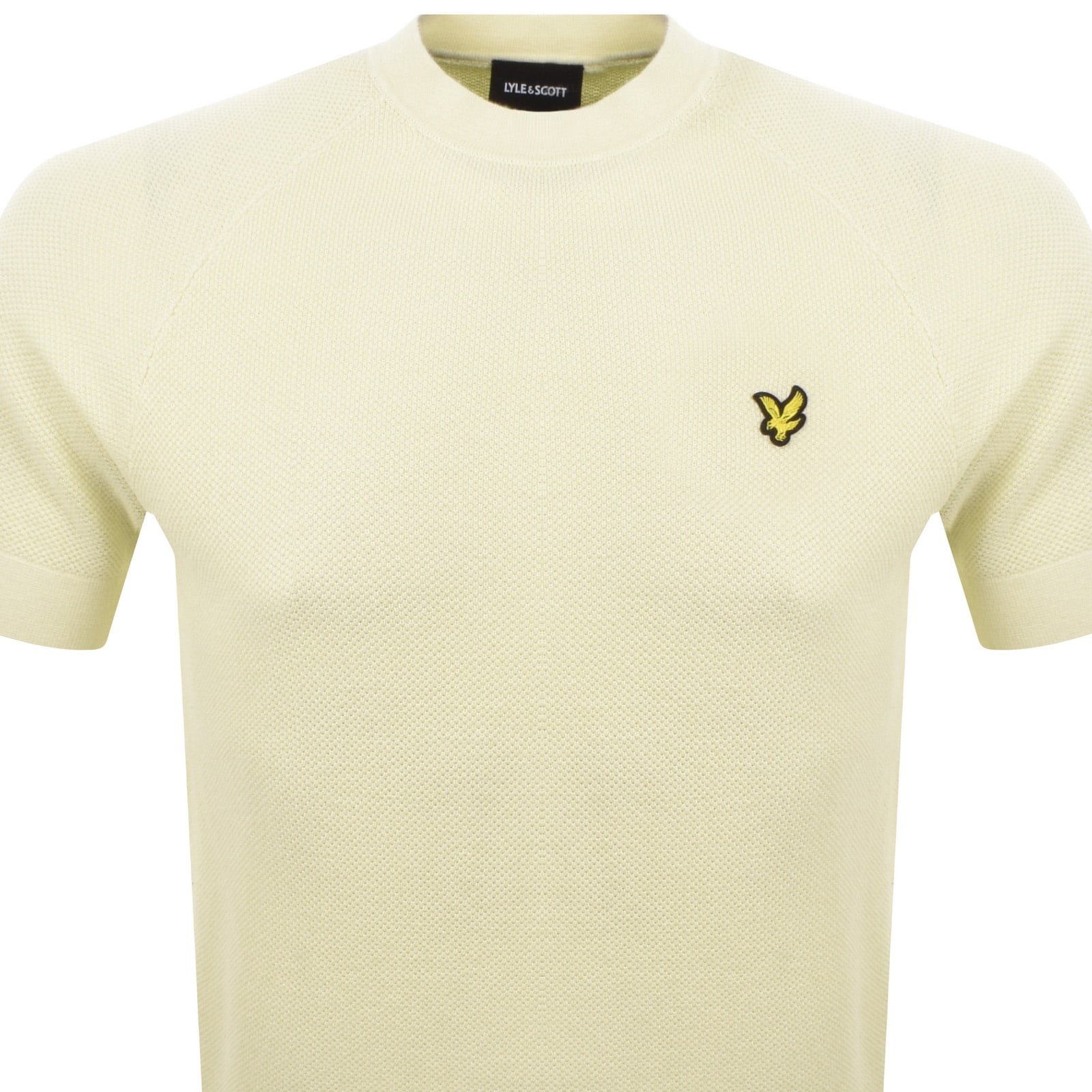 Lyle & Scott Lyle And Scott Knitted T Shirt Cream In Yellow