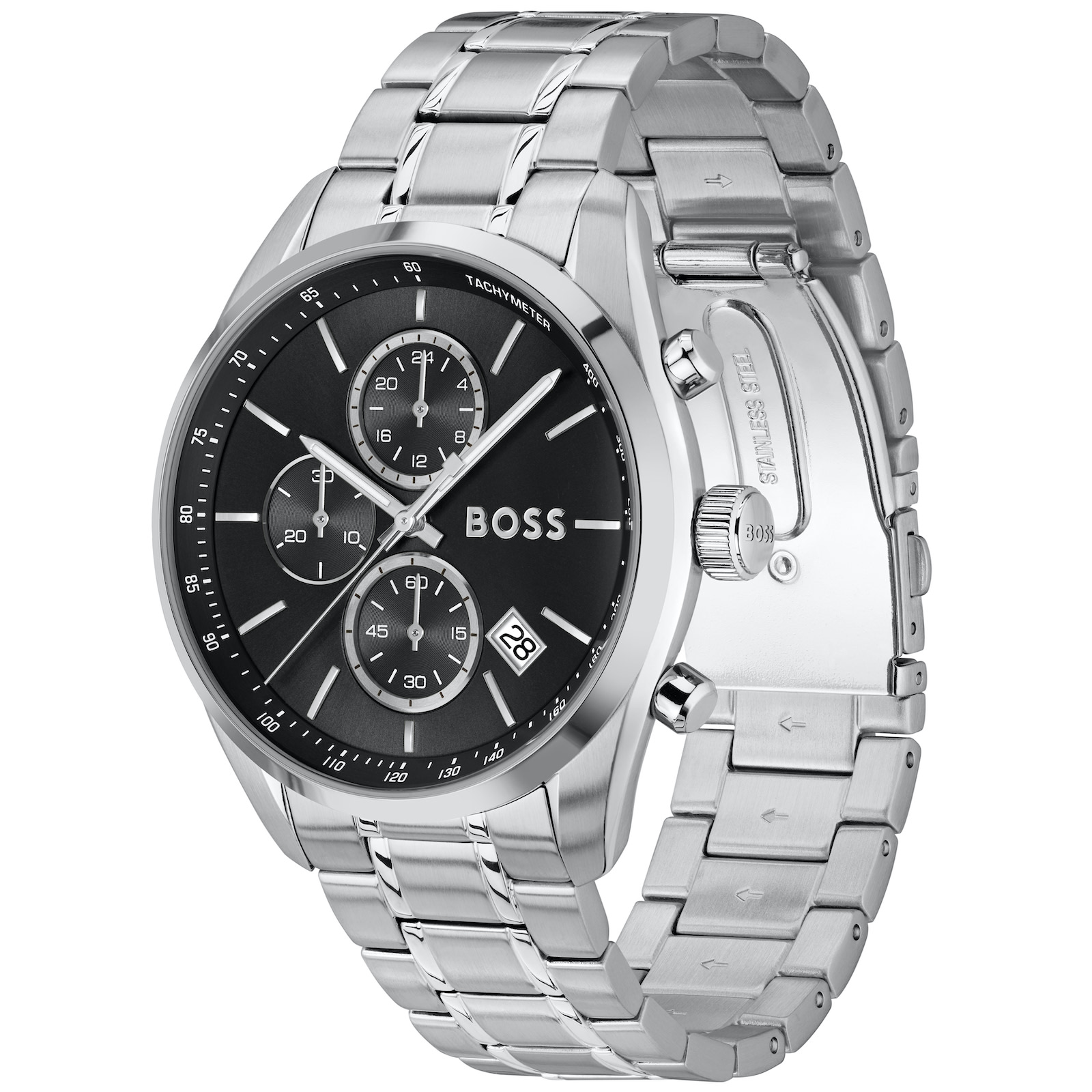 Hugo Boss Boss Grand Prix Watch Silver In Silver