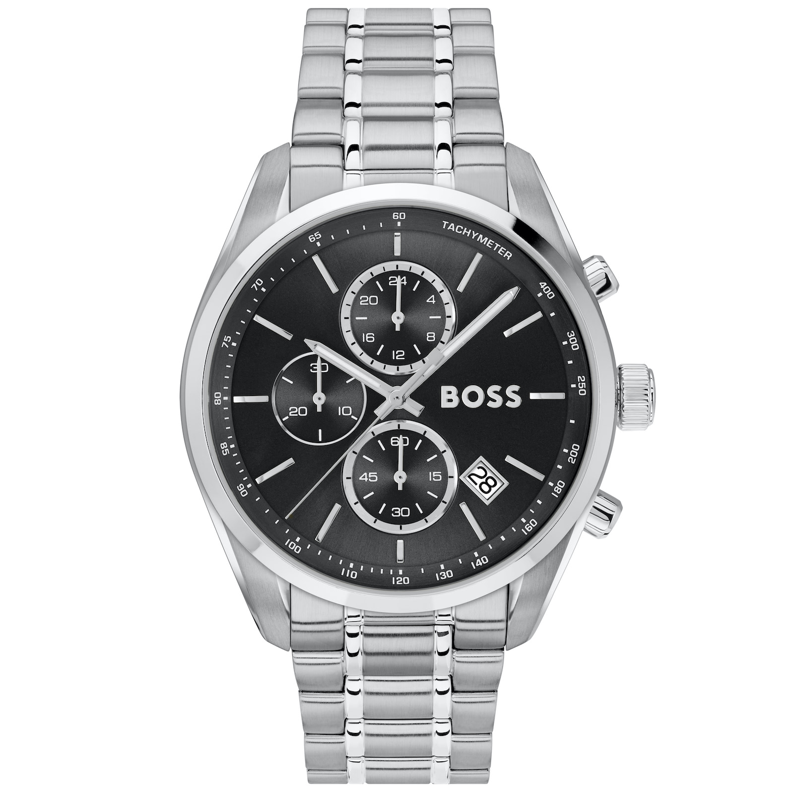 Hugo Boss Boss Grand Prix Watch Silver In Silver