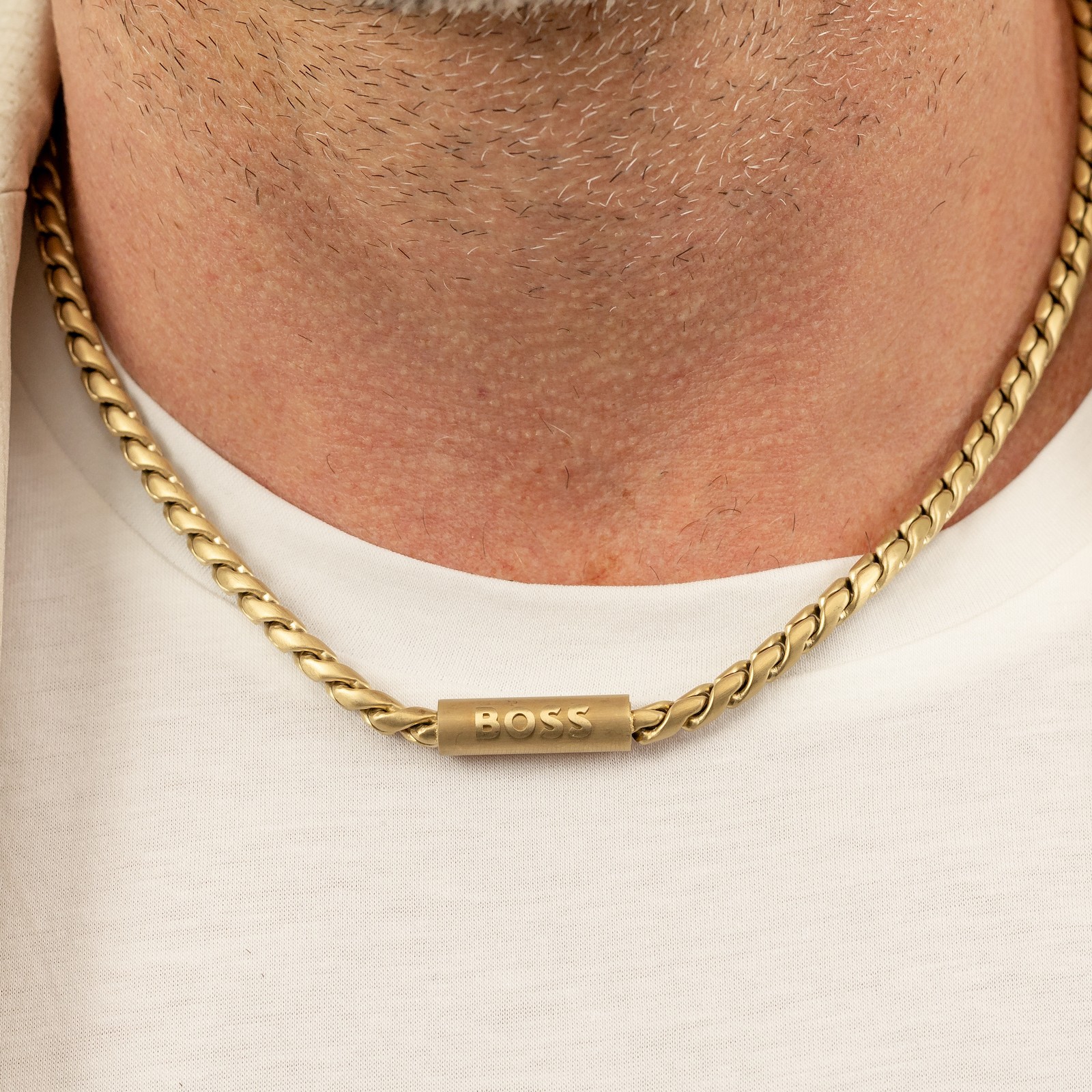 Hugo Boss Boss Doran Necklace Gold In Gold