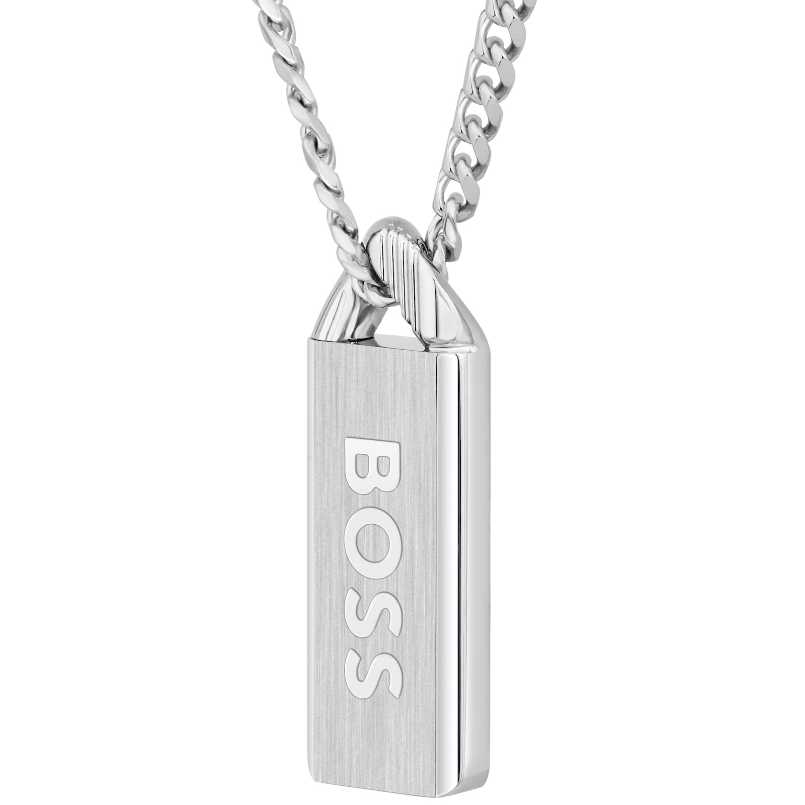 Hugo Boss Boss Kassy Stainless Steel Necklace Silver In Silver