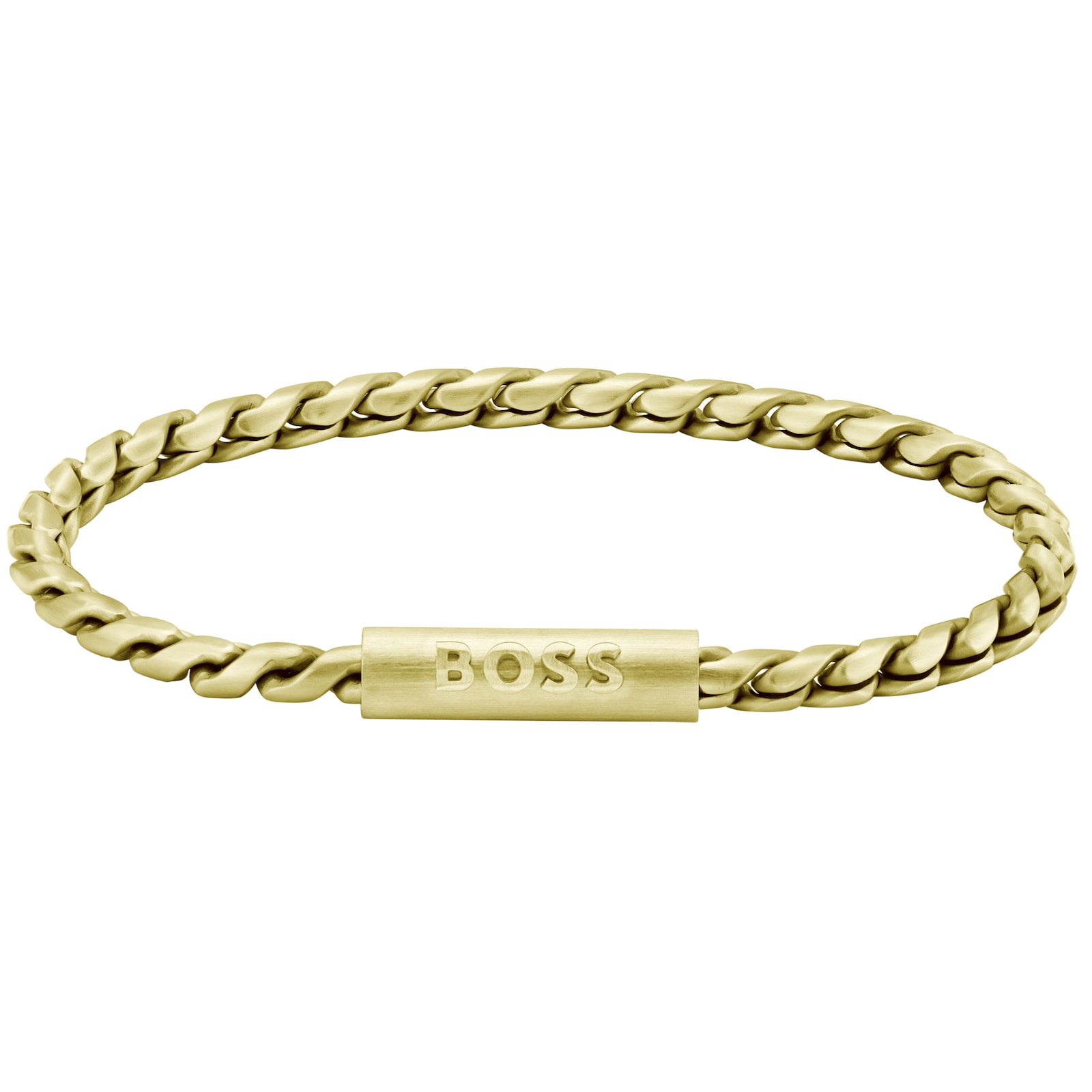Hugo Boss Boss Doran Braided Chain Bracelet Gold In Gold
