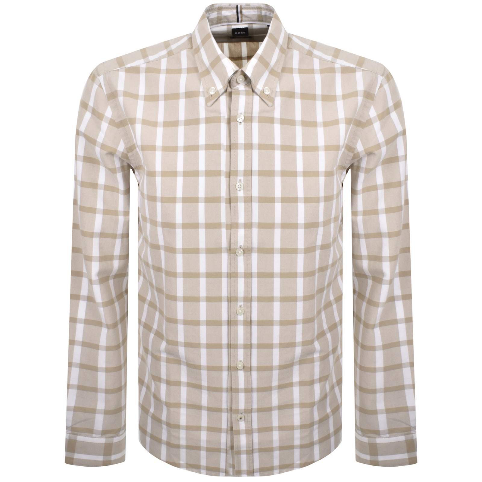 Hugo Boss Boss C Liam Bd Long Sleeved Shirt Beige In Beige