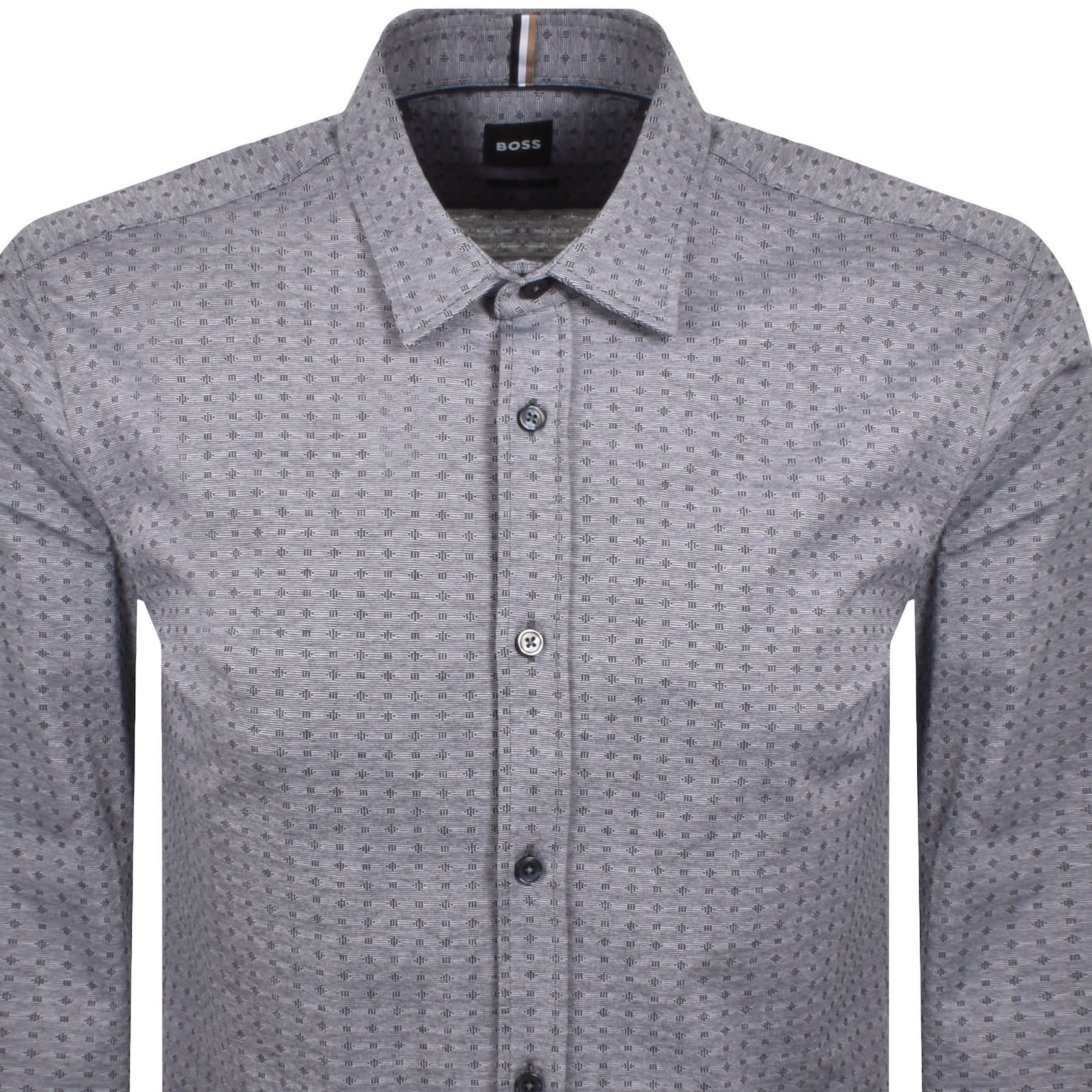 Hugo Boss Boss C Roan Kent Long Sleeved Shirt Navy In Navy