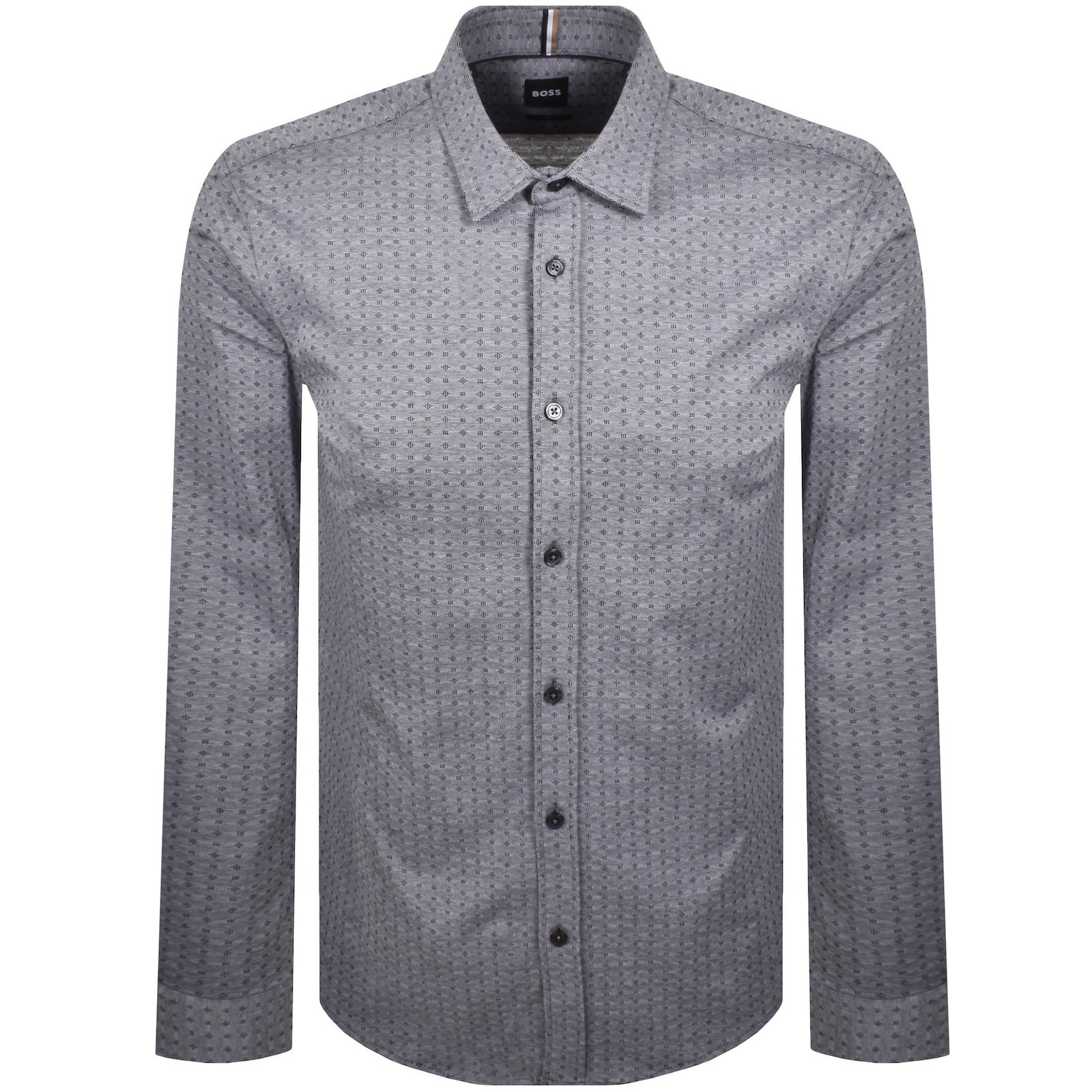 Hugo Boss Boss C Roan Kent Long Sleeved Shirt Navy In Navy