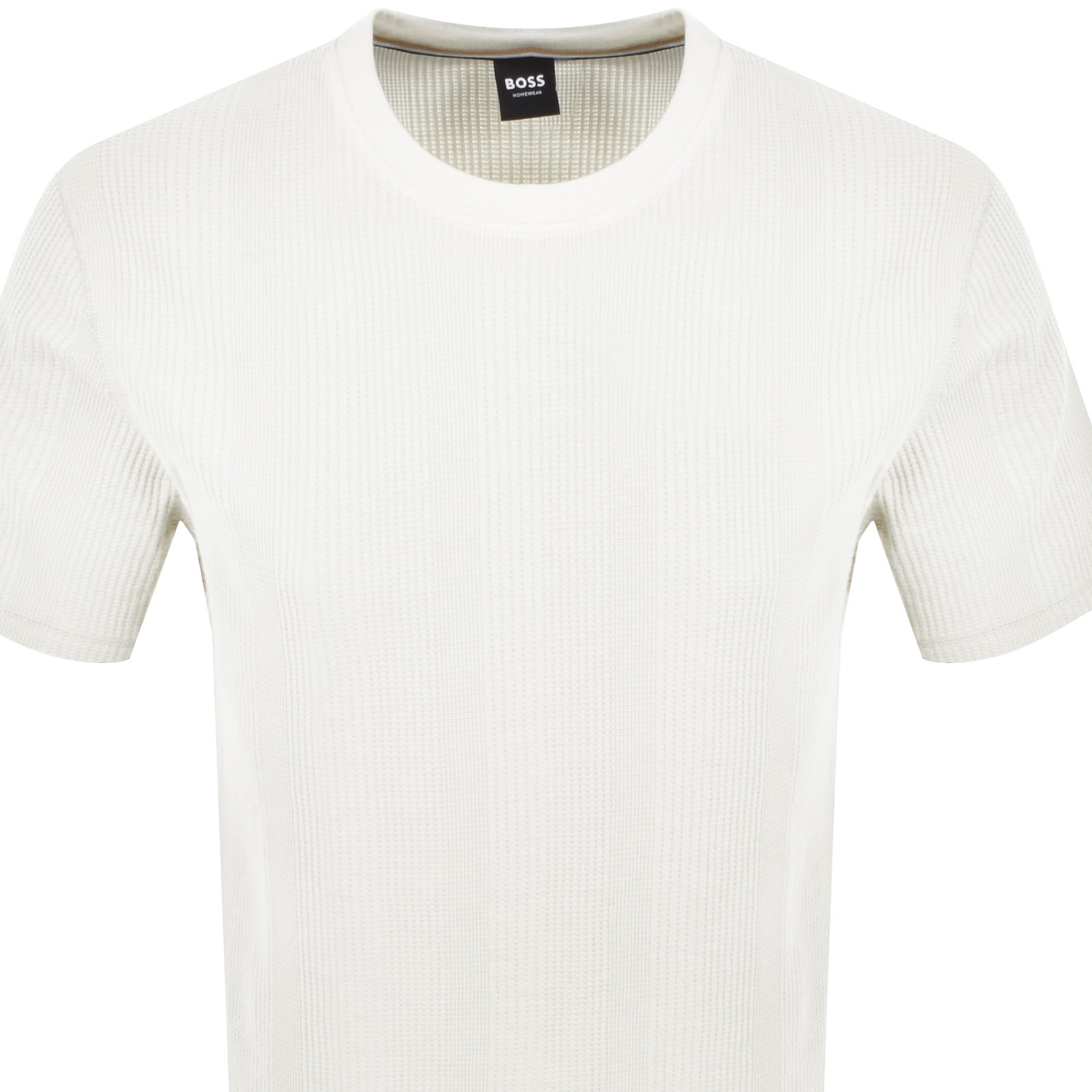 Hugo Boss Boss Loungewear Structure Logo T Shirt Cream In Cream