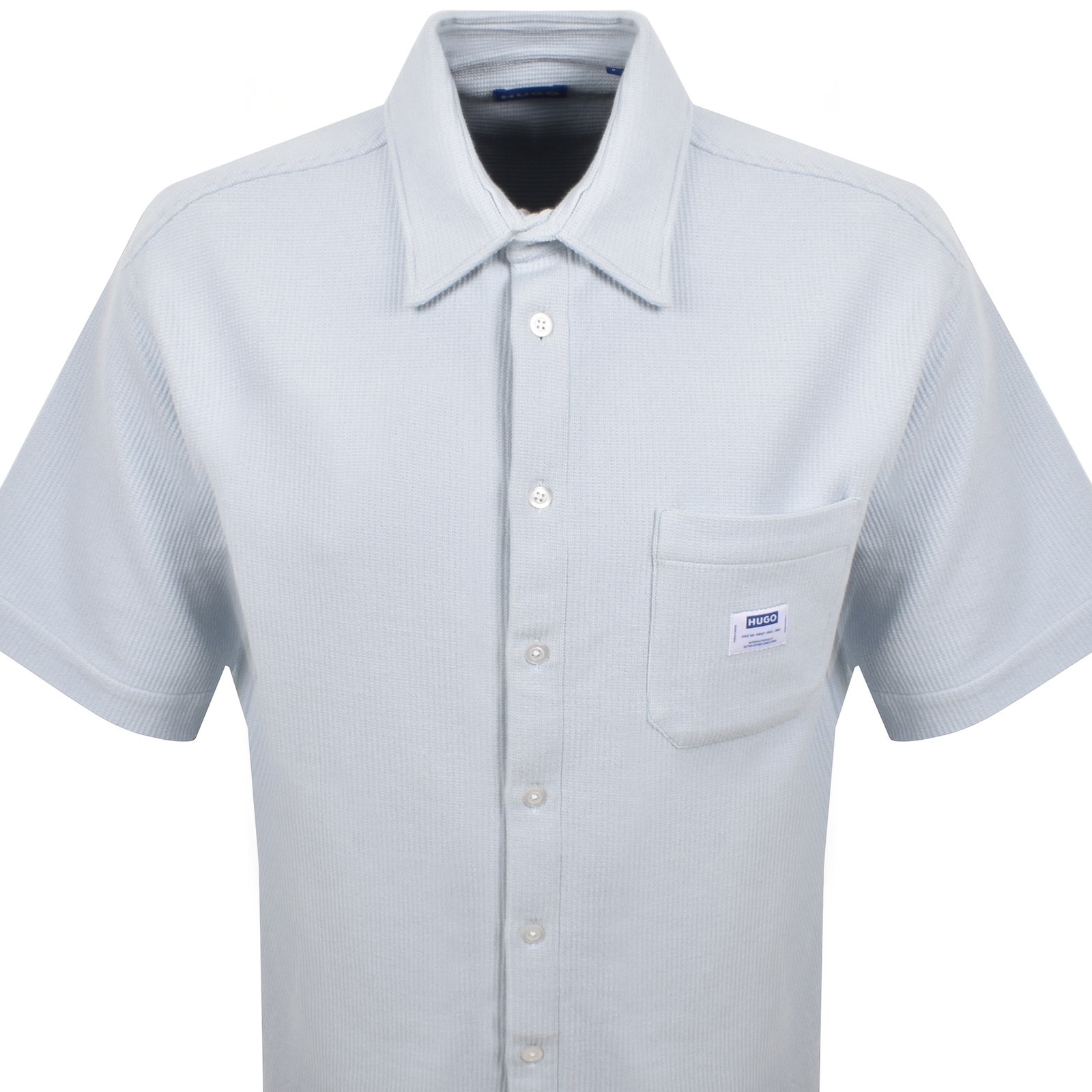 Hugo Blue Ebronn Short Sleeve Shirt Blue In Blue