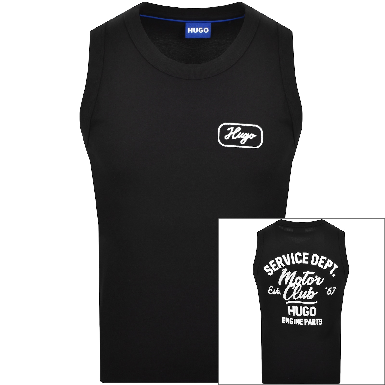 Hugo Blue Numash Vest Black In Black