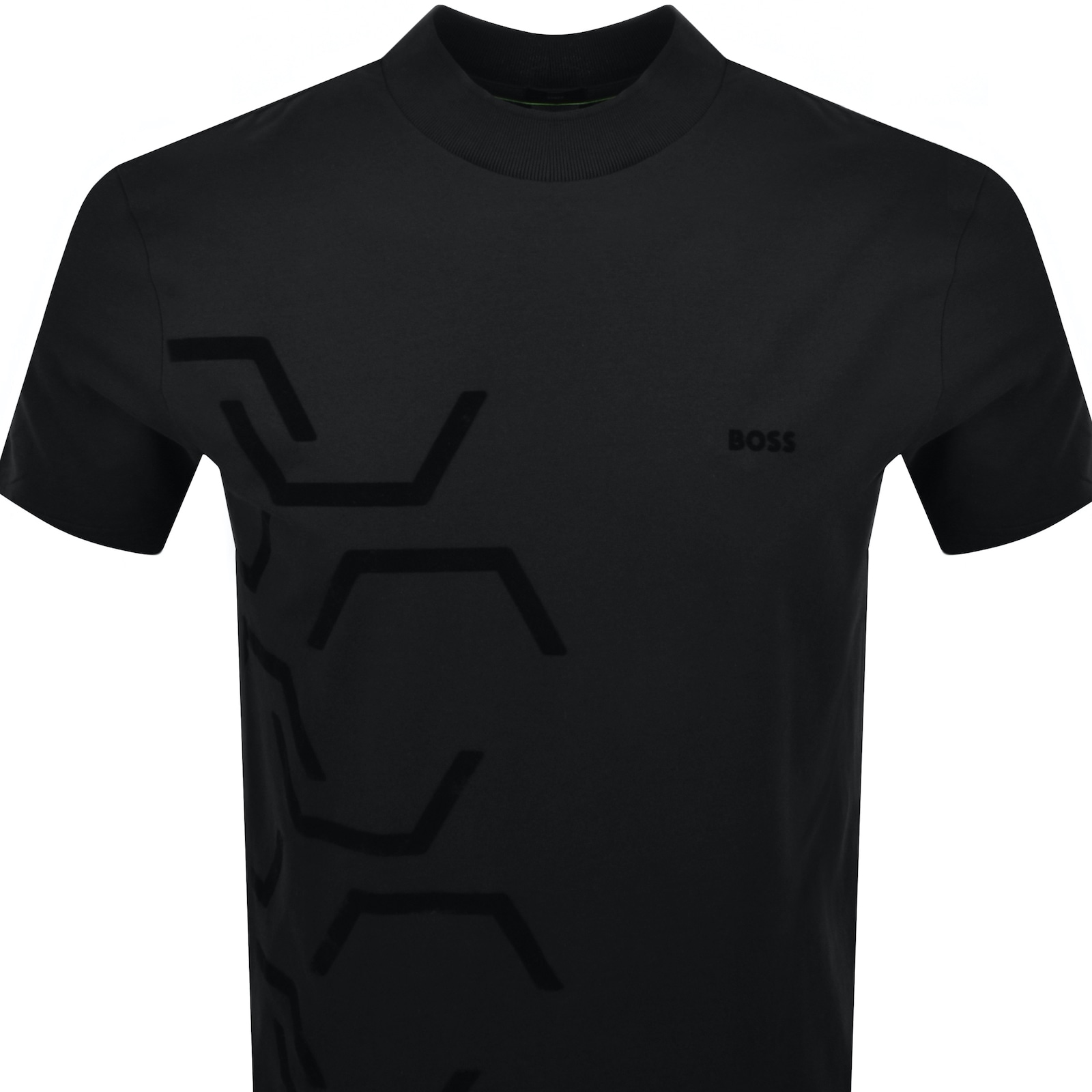 Shop Boss Athleisure Boss Tock Hexaquilt T Shirt Black