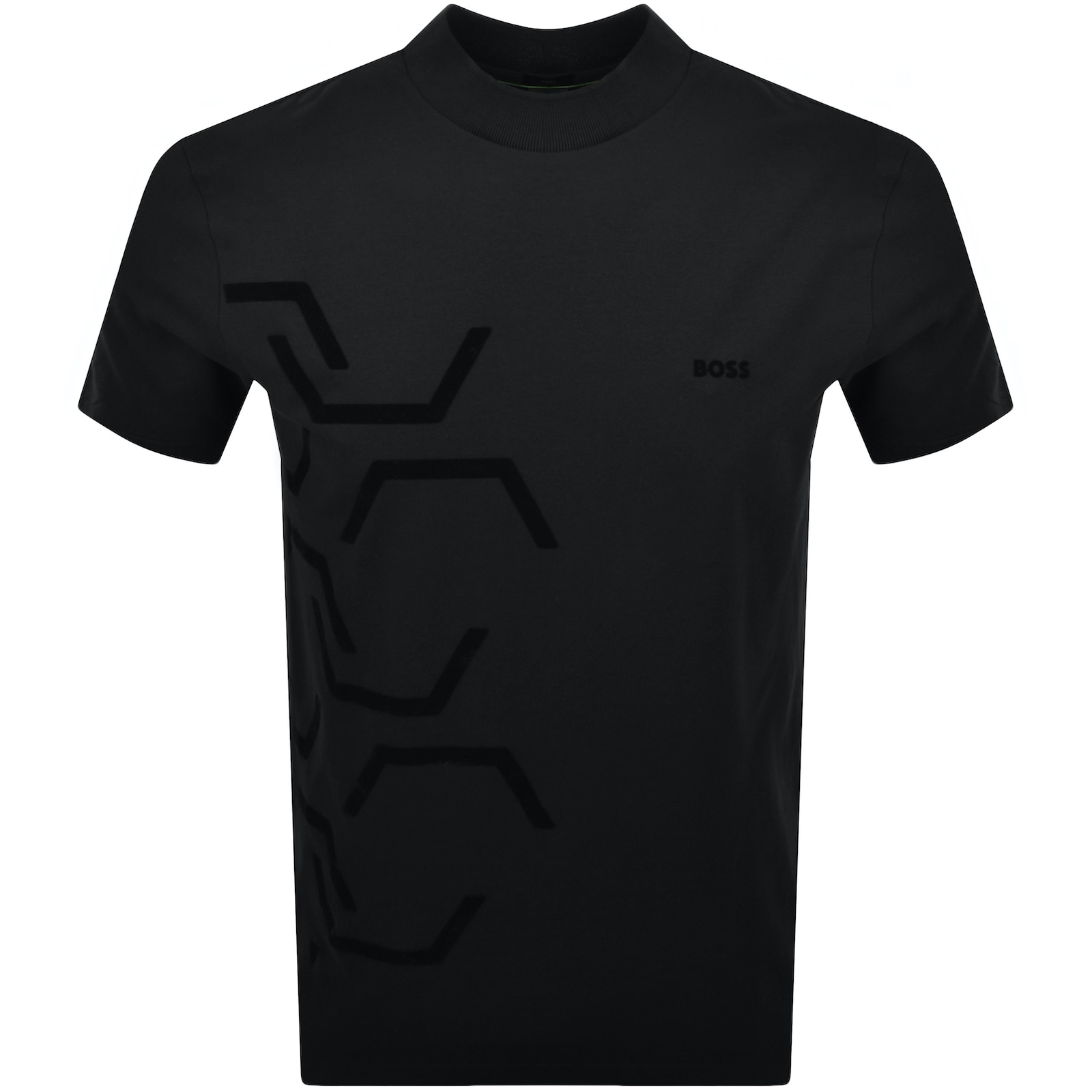 Shop Boss Athleisure Boss Tock Hexaquilt T Shirt Black
